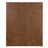 Close-up view of Canaletto Brown plank tile showing natural burl wood texture