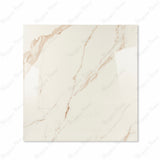 Grisial Pink glossy porcelain tile 120x120cm displayed on easel against luxury marble backdrop for UAE interior design