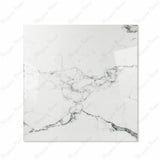 Statuario Krypton glossy porcelain tile 120x120cm displayed on easel against luxury marble backdrop for UAE interior design