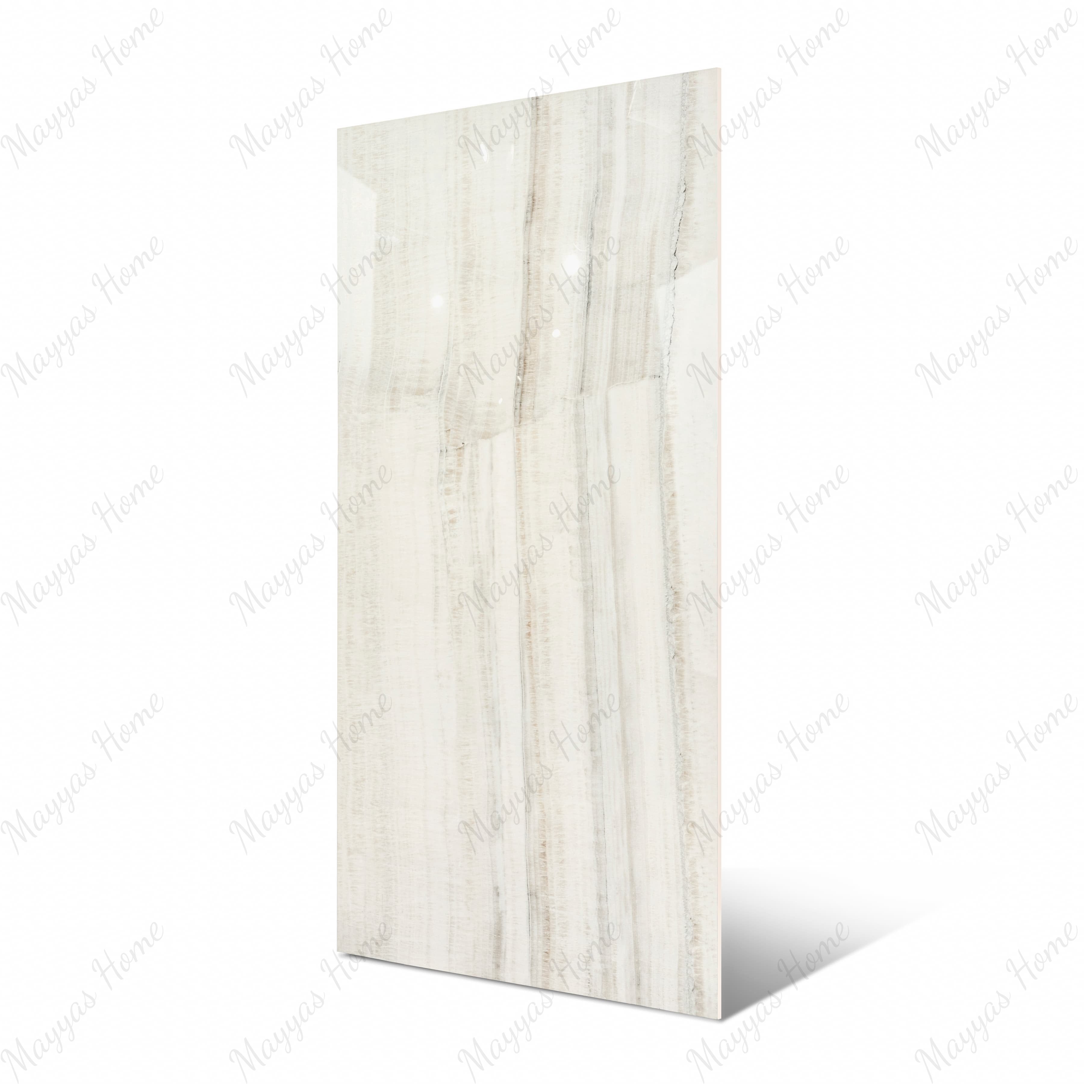 Katni Beige 120x240cm glossy tile with warm beige tones and seamless finish. Perfect for timeless interiors with a polished, natural look.