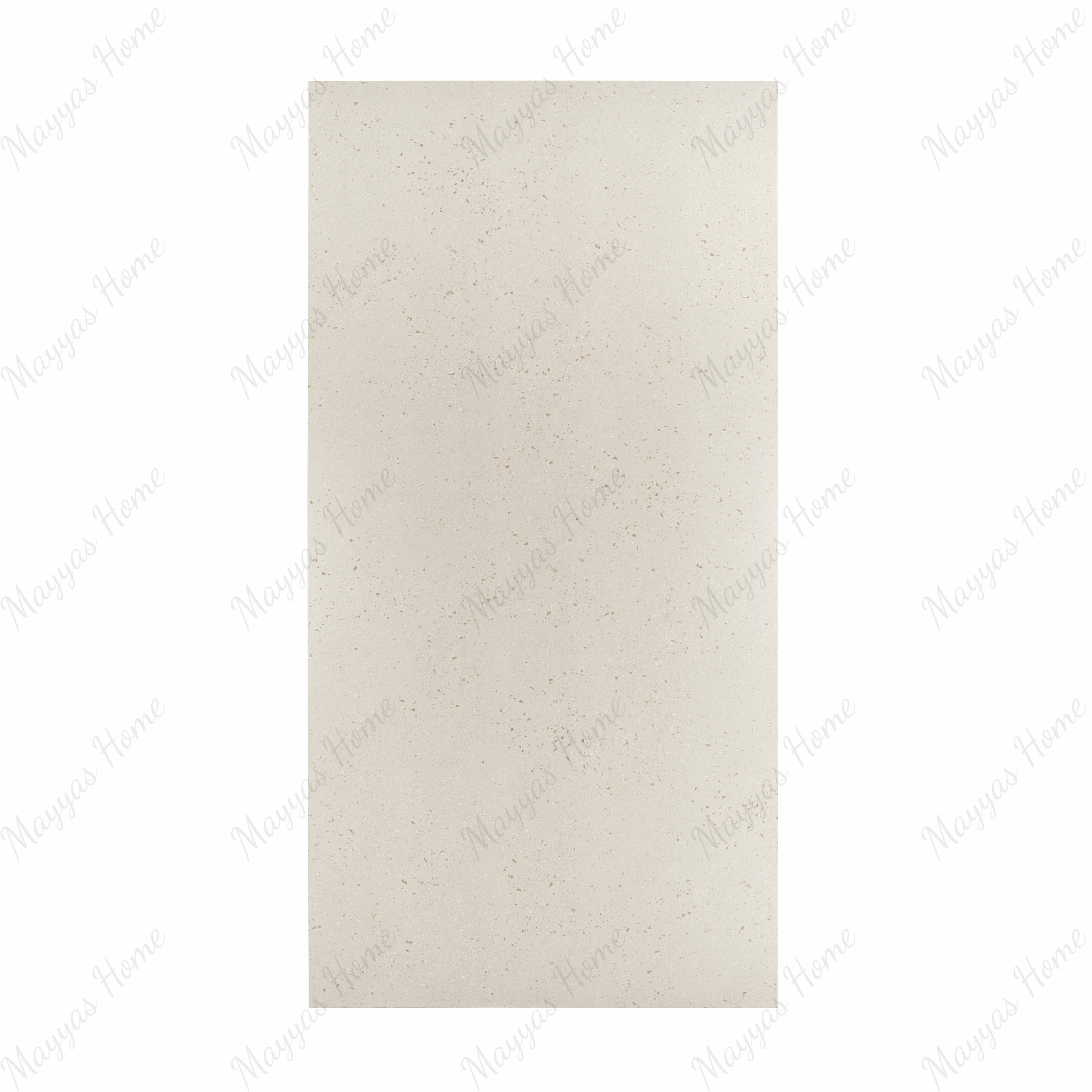 Berline Beige large format porcelain slab angled view highlighting matte concrete-look finish, fine terrazzo speckle, and rectified edges