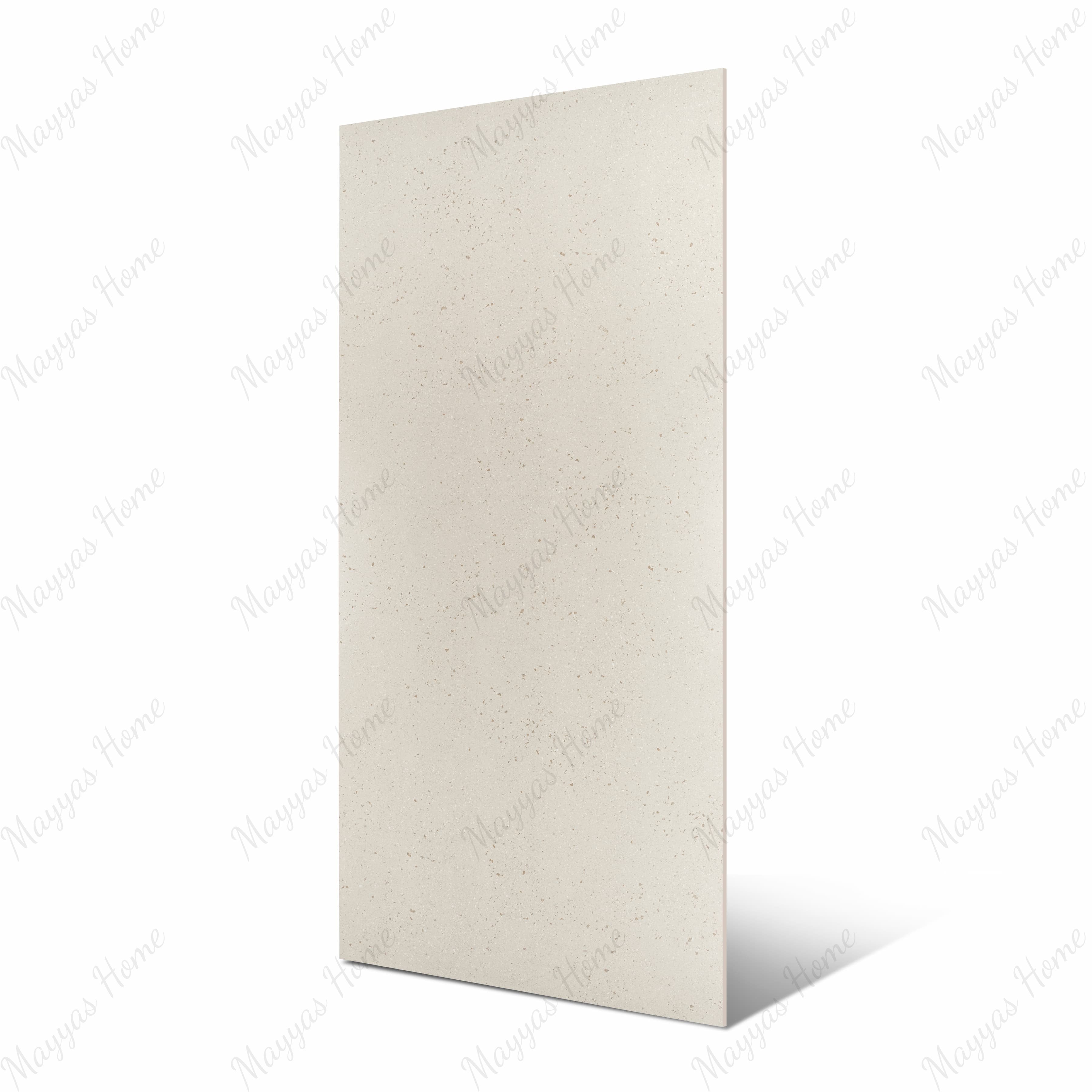 Berline Beige porcelain slab flat view showing soft cream surface with delicate scattered terrazzo flecks and warm sand tonal finish