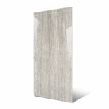 New Travertino Grey 120x240cm glossy porcelain tile with natural stone look. Durable 9mm design, perfect for elegant walls and floors.
