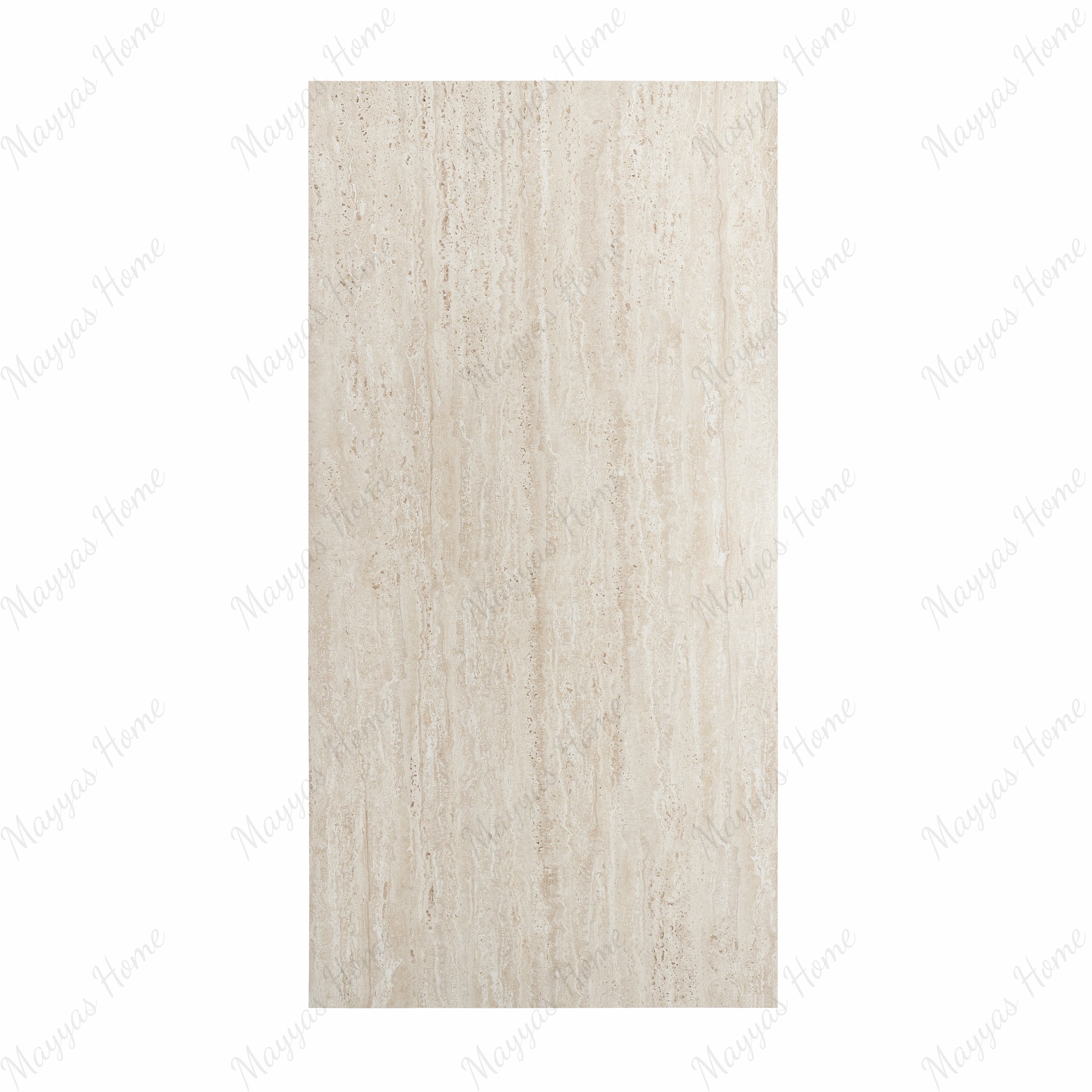 Travertino Real 120x240cm matt porcelain tile. Natural travertine stone look with a smooth matt finish, 09mm durable porcelain for walls and floors.