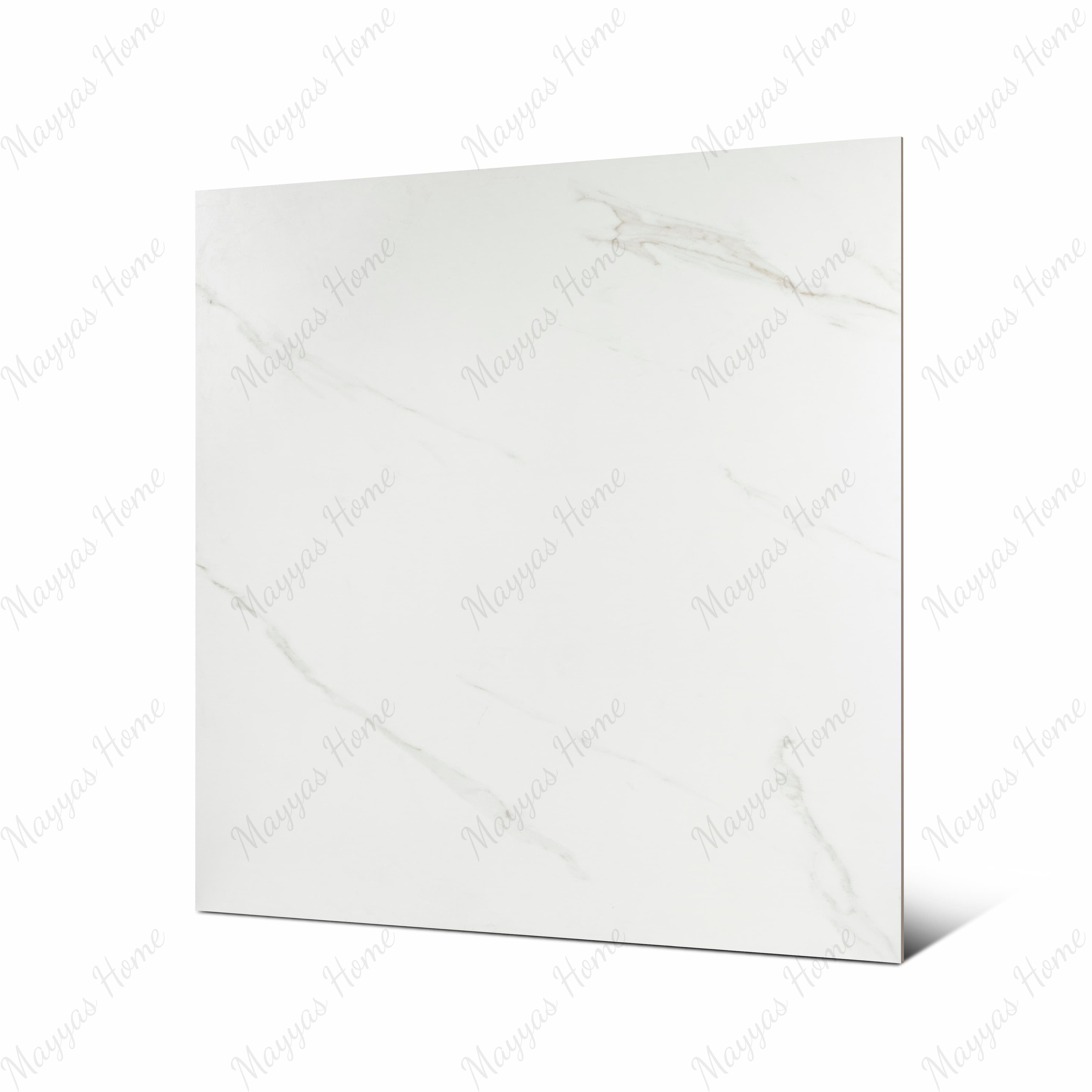 Smoke White 120x120cm matt porcelain tile with subtle grey veining. Durable, stylish, and perfect for modern floors and walls.
