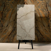 Torso Gold Glossy Marble Effect Porcelain Floor & Wall Tile 60x120cm 9mm