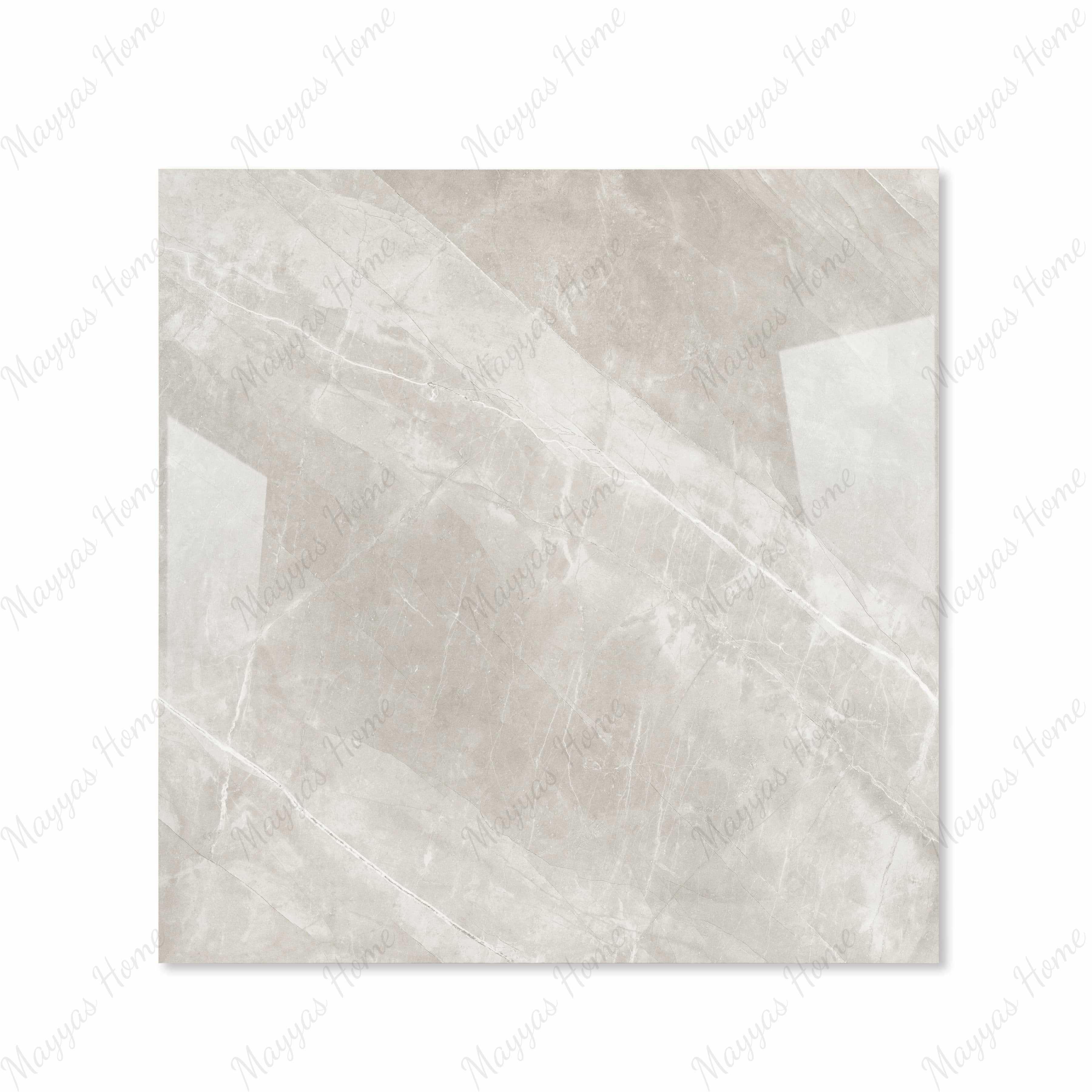 ARMANI ROMANO – 120x120cm glossy porcelain tile with beige marble effect. Ideal for elegant, modern interiors with seamless large format appeal.