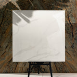 ELITE WHITE – 120x120cm glossy porcelain tile featuring premium white marble design. Large format tile perfect for elegant, durable flooring and wall applications.
