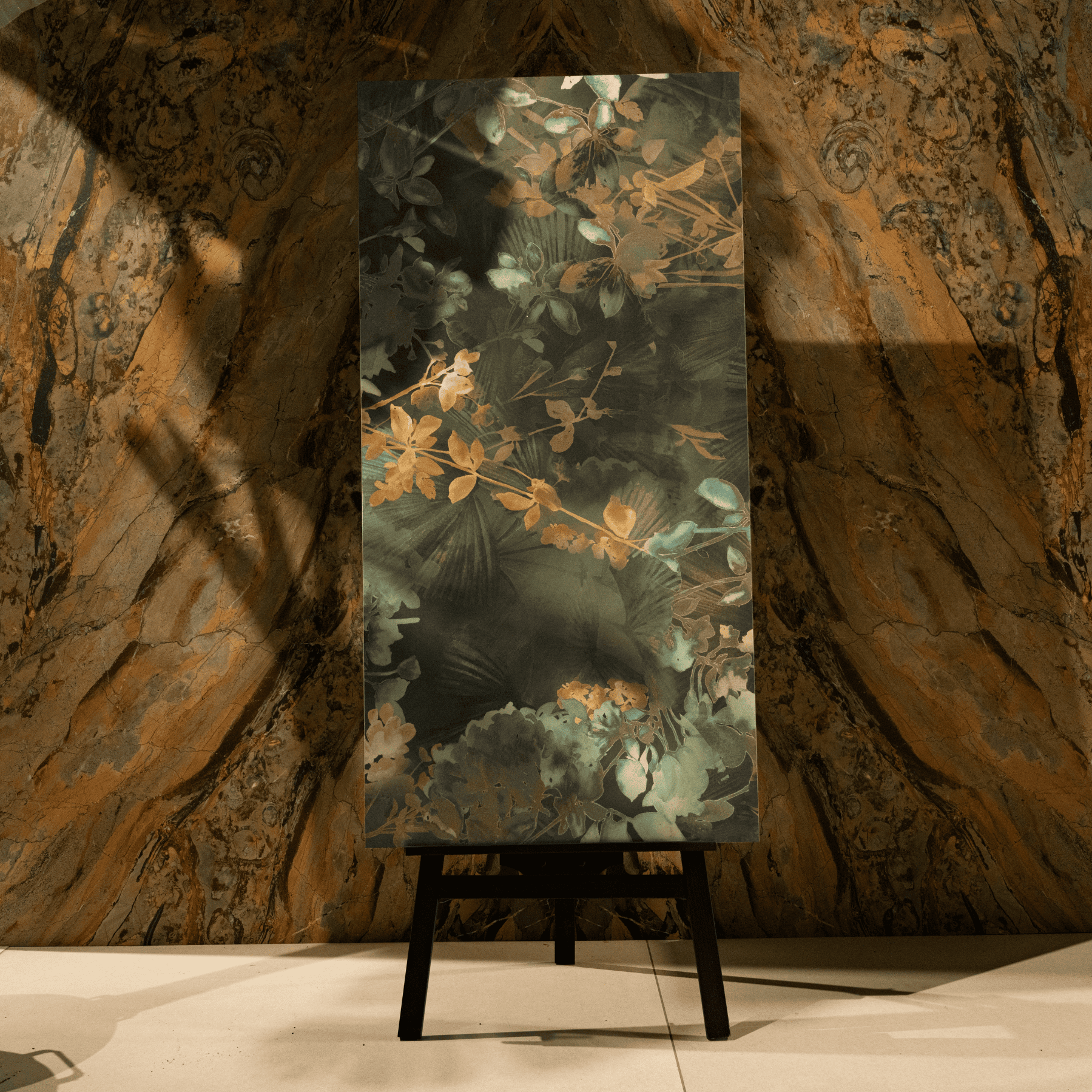 ARBOL A & B 60x120cm glitter matt porcelain tiles. 9MM thick, marble-look, non-slip and durable. Perfect for modern floors and walls.