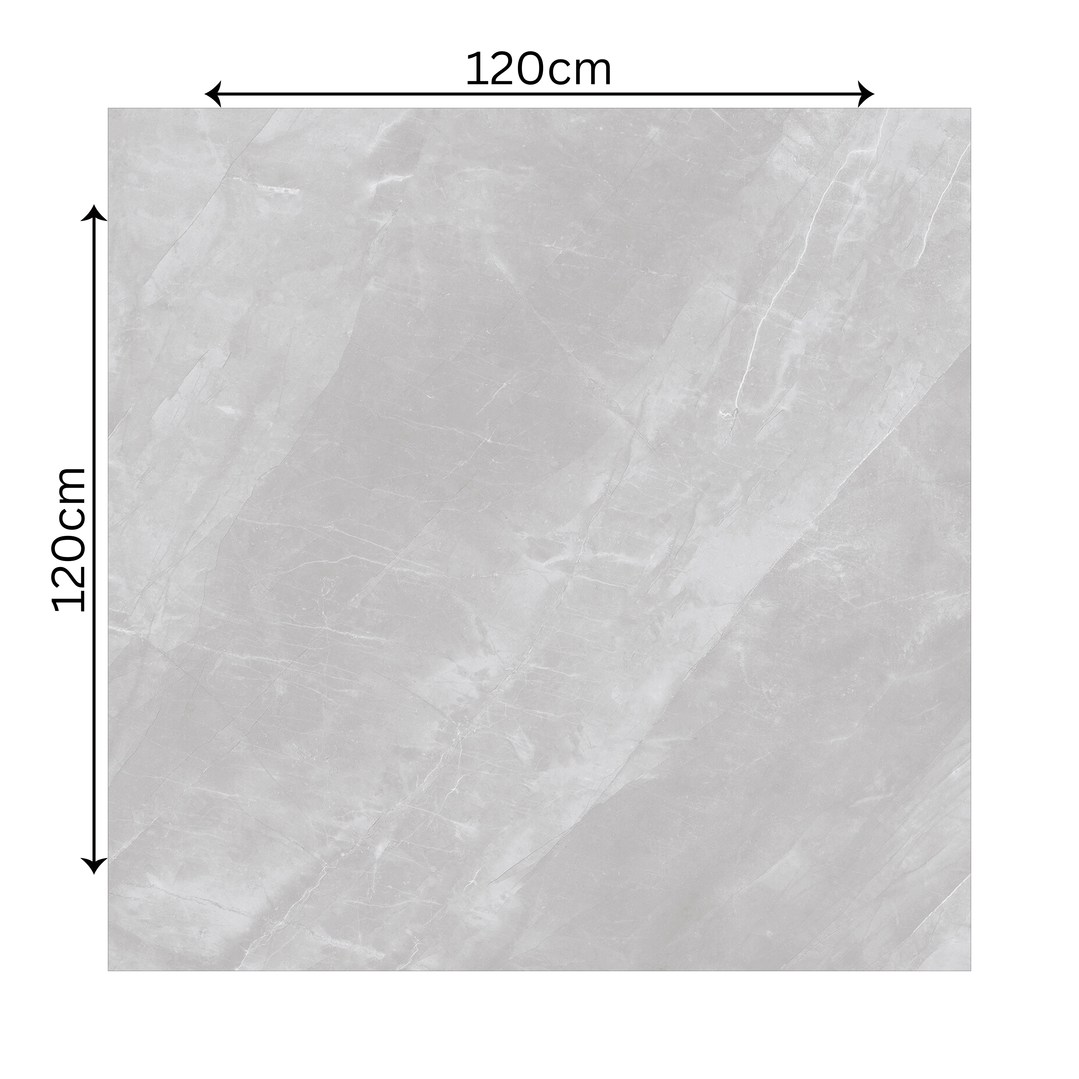 ARMANI ROMANO – 120x120cm glossy porcelain tile with beige marble effect. Ideal for elegant, modern interiors with seamless large format appeal.