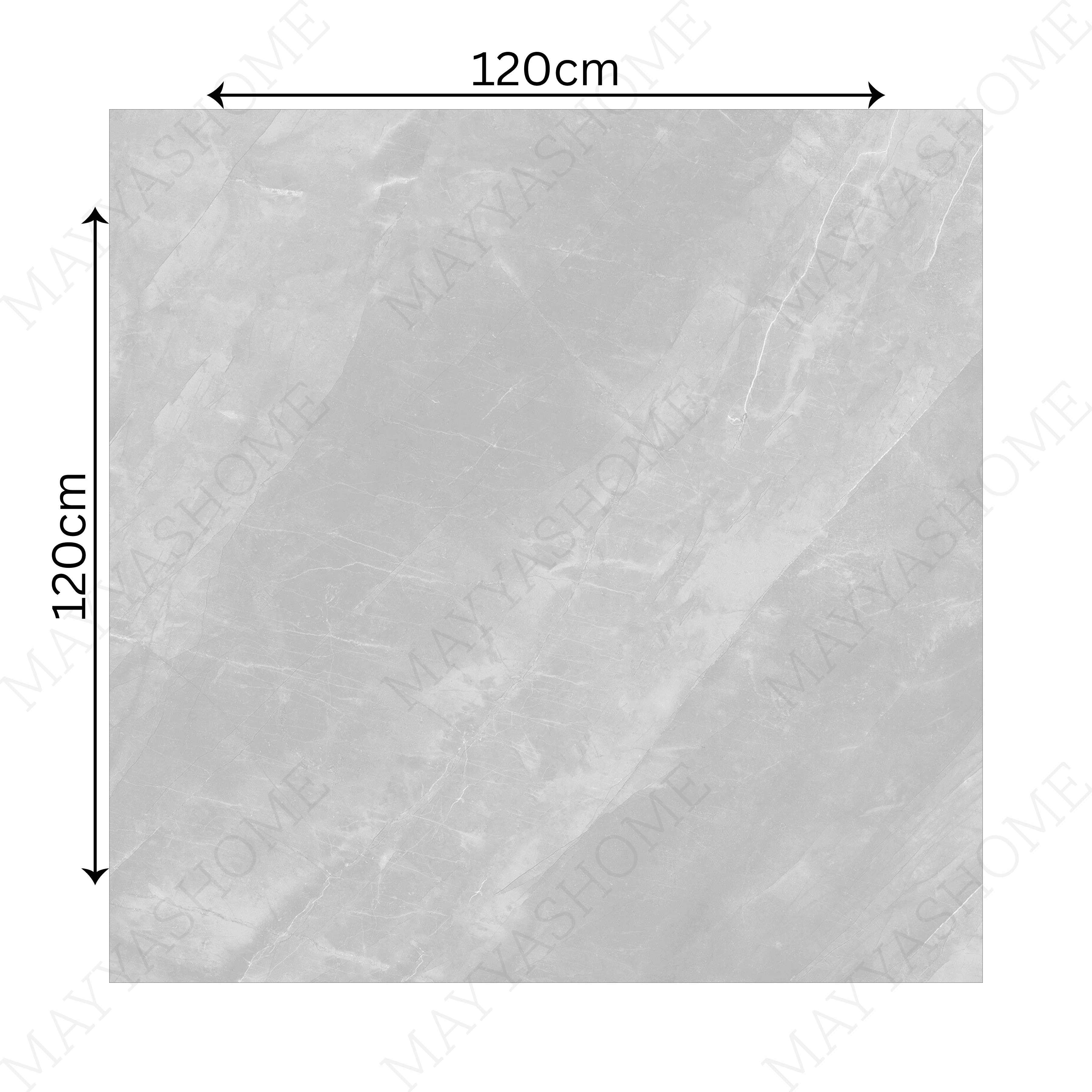 ARMANI ROMANO – 120x120cm glossy porcelain tile with beige marble effect. Ideal for elegant, modern interiors with seamless large format appeal.