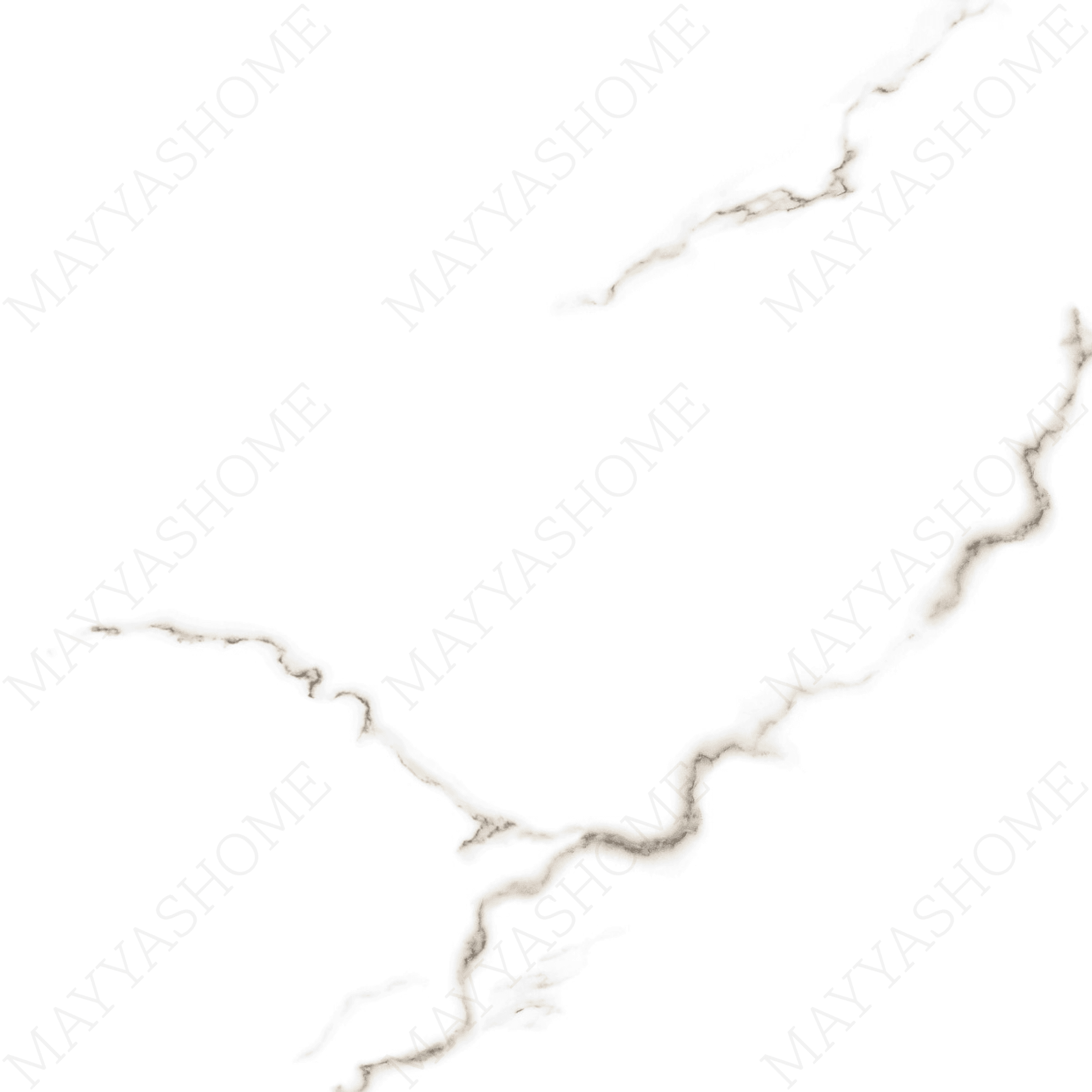 ARONA STATUARIO 60x60cm Glossy Porcelain Tile – 09MM White Marble Look