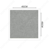 ASH GREY 45x45cm Matt Porcelain Tile – 12MM Stone-Look, Slip-Resistant Finish