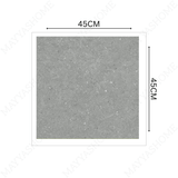 ASH GREY 45x45cm Matt Porcelain Tile – 12MM Stone-Look, Slip-Resistant Finish