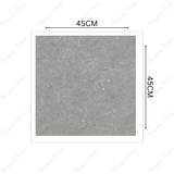 ASH GREY 45x45cm Matt Porcelain Tile – 12MM Stone-Look, Slip-Resistant Finish