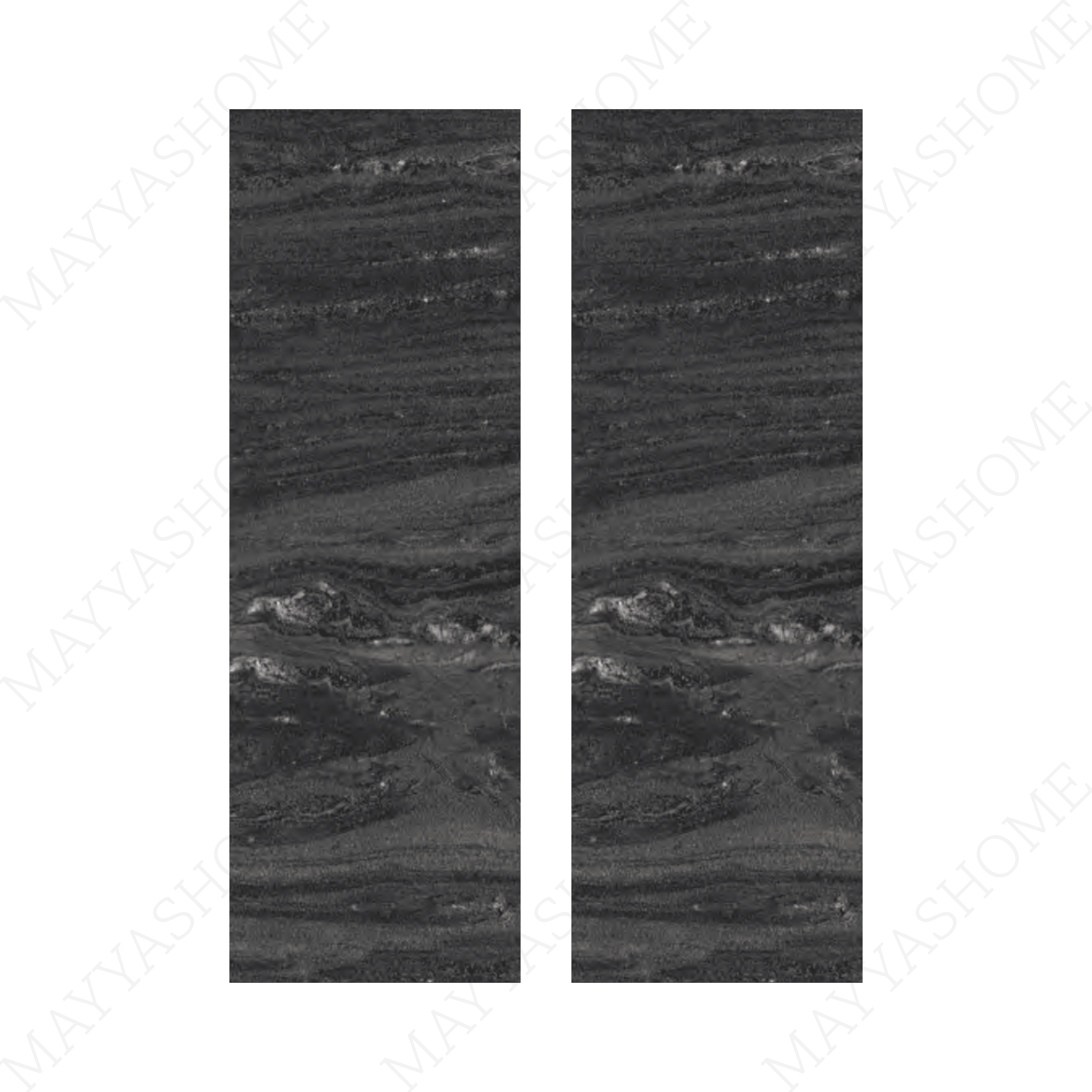 Add elegance with stone look tiles in deep black, featuring intricate carving details and a sophisticated matt finish. Ideal for large format tiles.