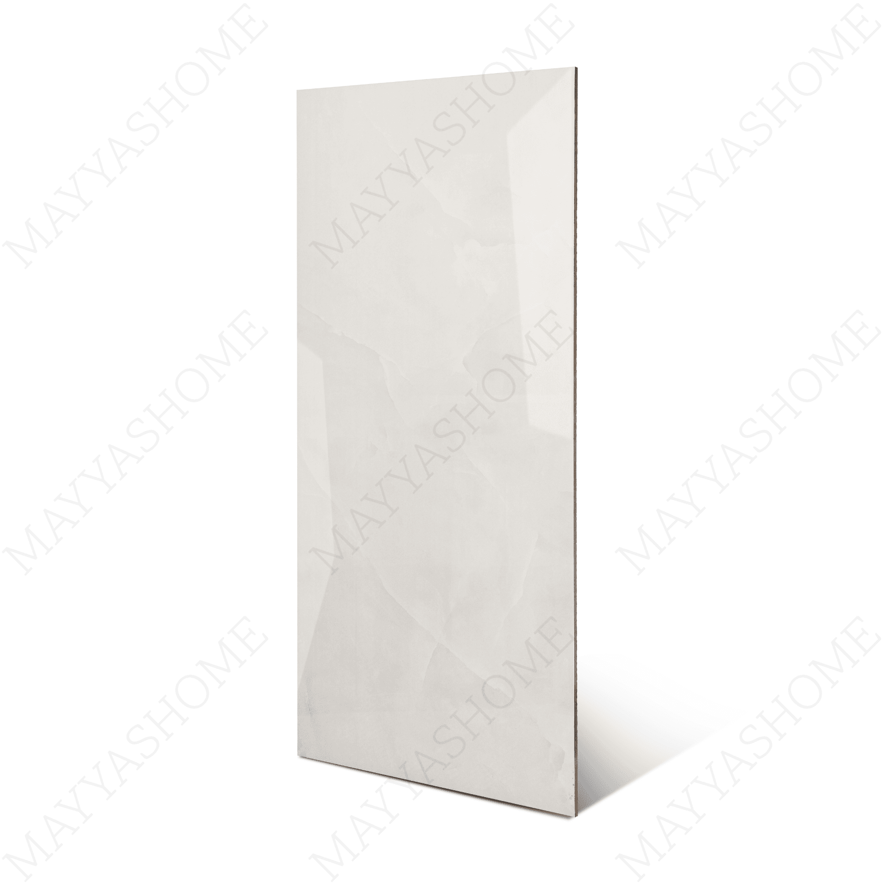 Agata Bianco porcelain tile 60x120cm 9mm thickness, white agate marble look design, durable porcelain tile for luxury floors and walls.
