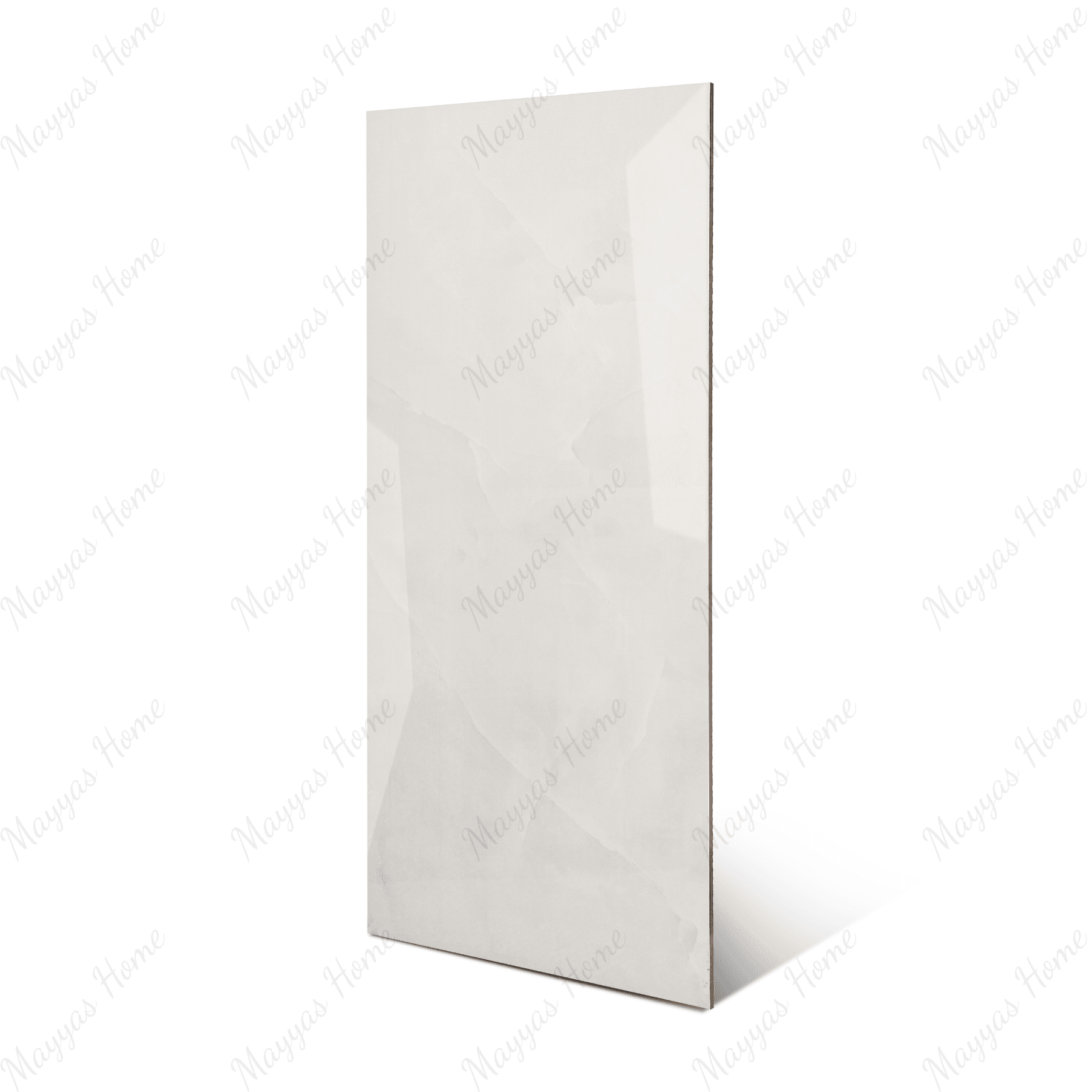 Agata Bianco porcelain tile 60x120cm 9mm thickness, white agate marble look design, durable porcelain tile for luxury floors and walls.