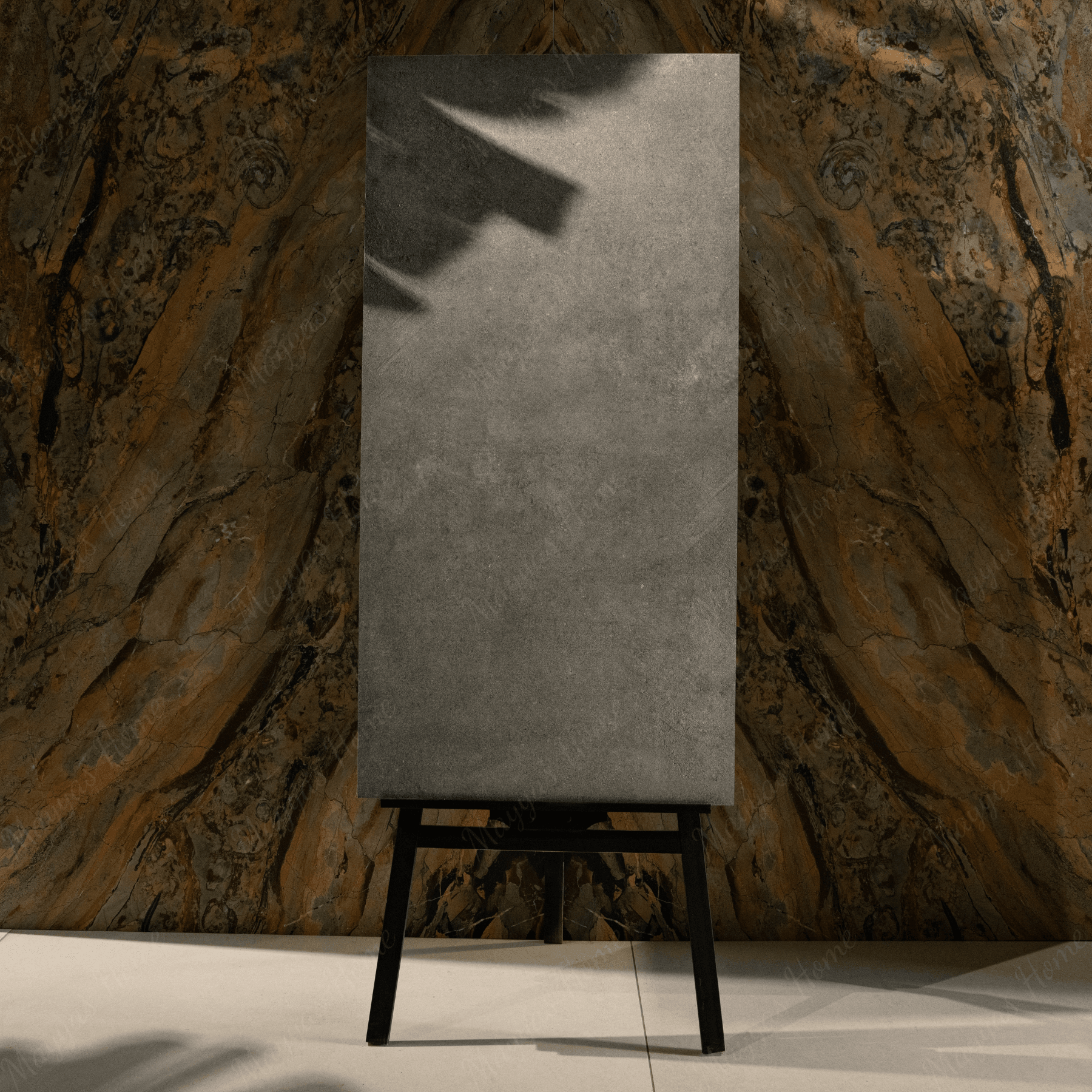 Aosta Grey porcelain tile 60x120cm 2mm thickness, grey stone look design, durable porcelain tile for modern floors and walls.