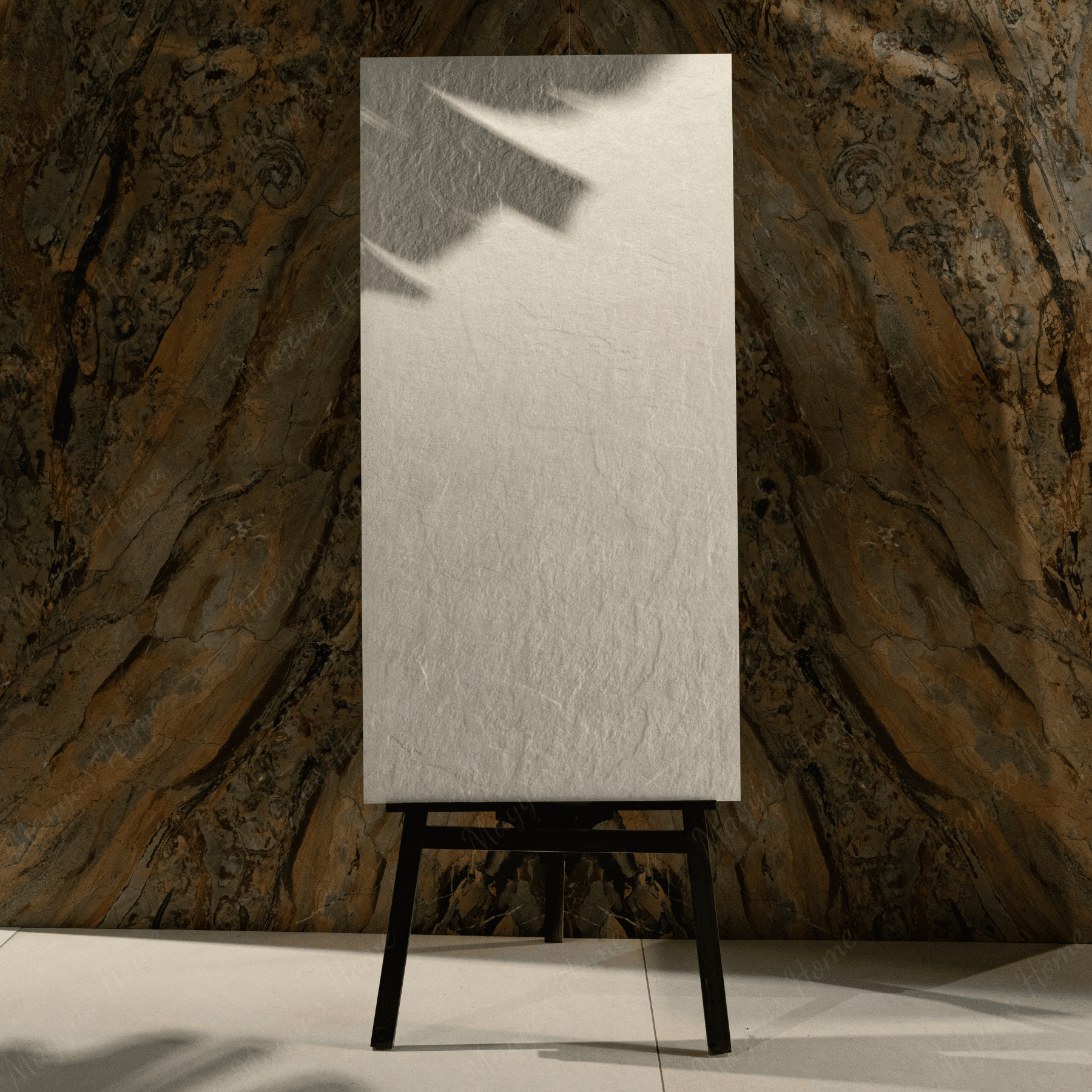 Aosta White porcelain tile 60x120cm 2mm thickness, white stone look design, durable porcelain tile for modern floors and walls.
