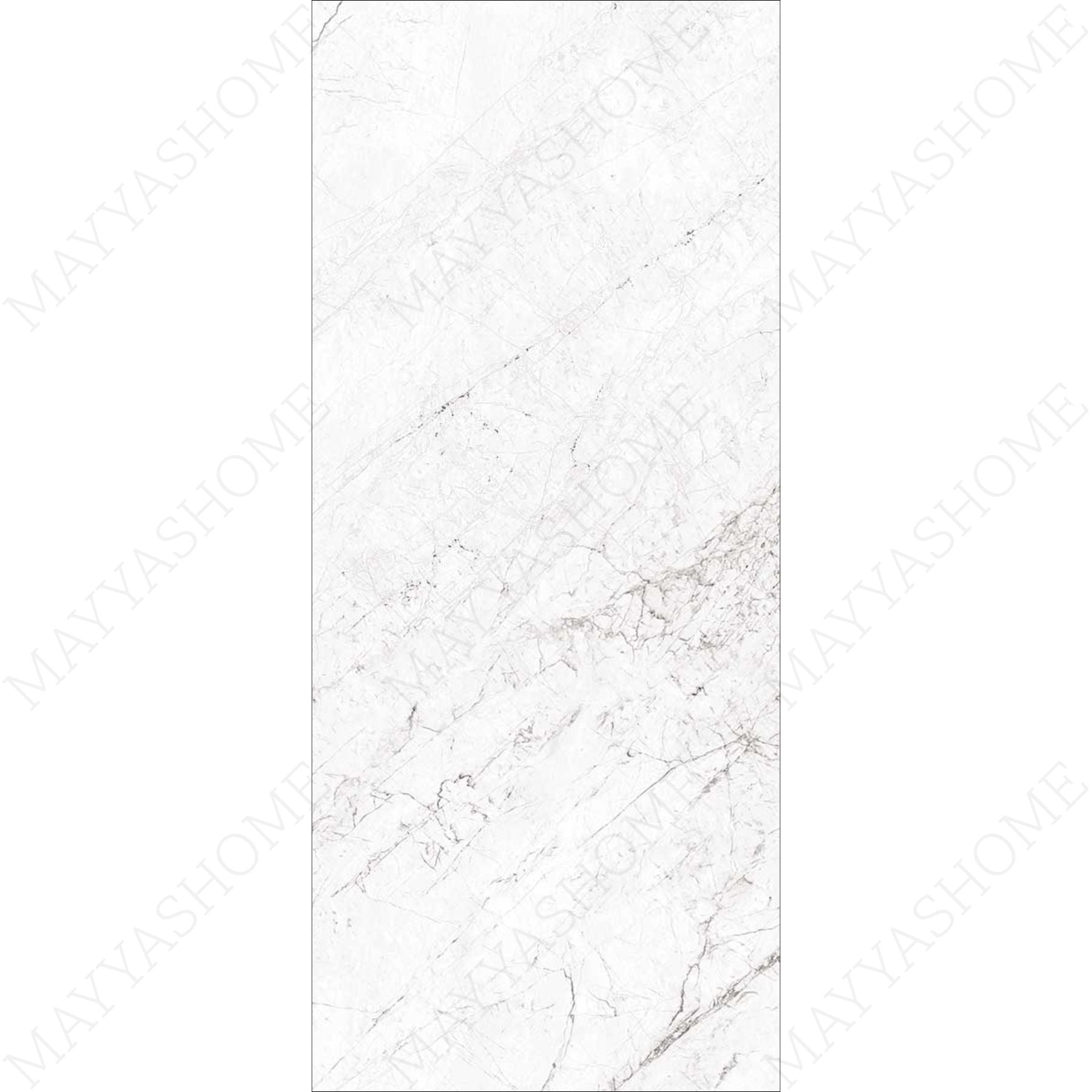 Arabesque Bianco glossy porcelain slab 120×280cm 6mm thickness. Large-format luxury wall slab with polished finish for modern interiors and premium spaces.