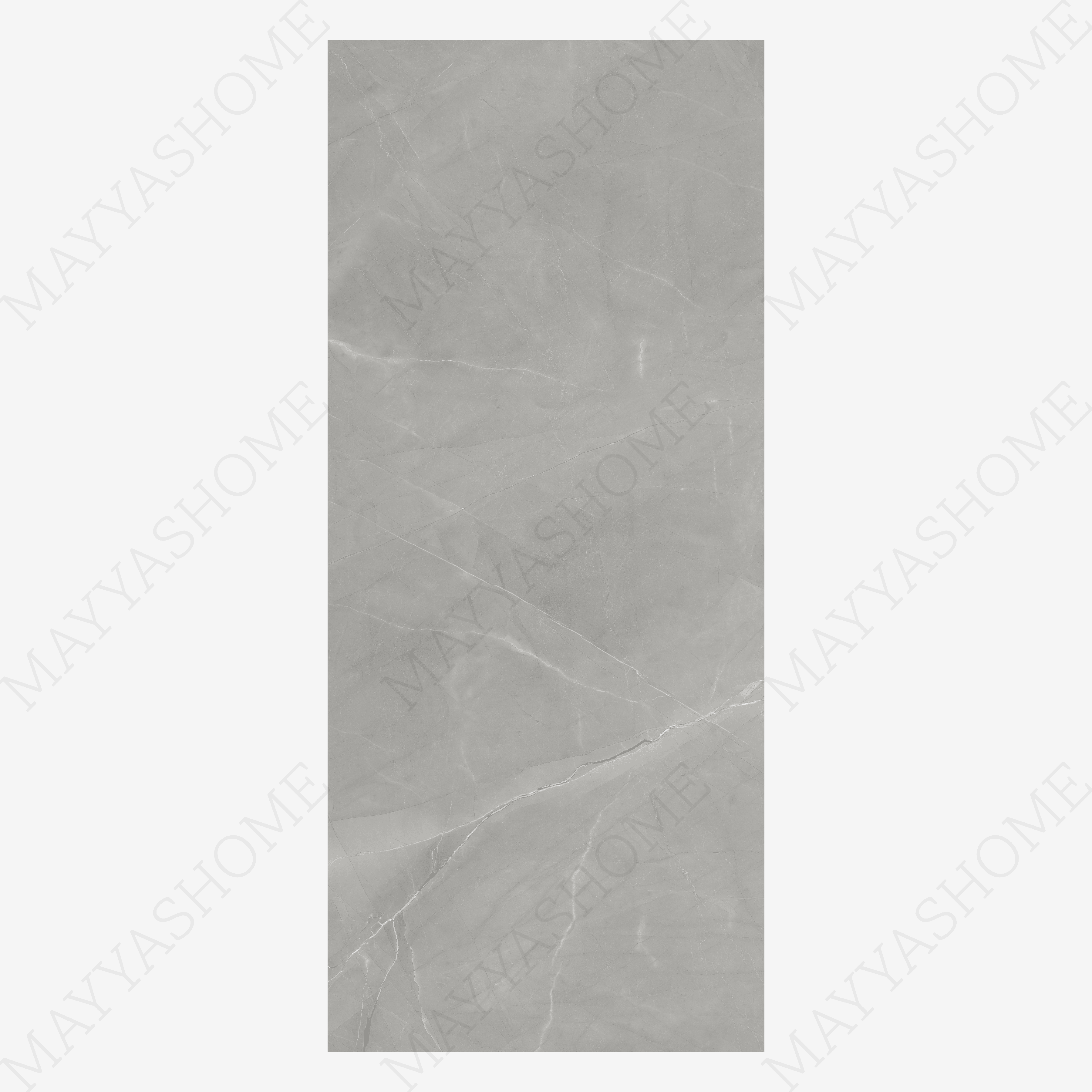 Armani Grey 120x278cm glossy porcelain tile. Elegant grey marble look with natural veining, 09mm durable thickness, and a luxury glossy finish.
