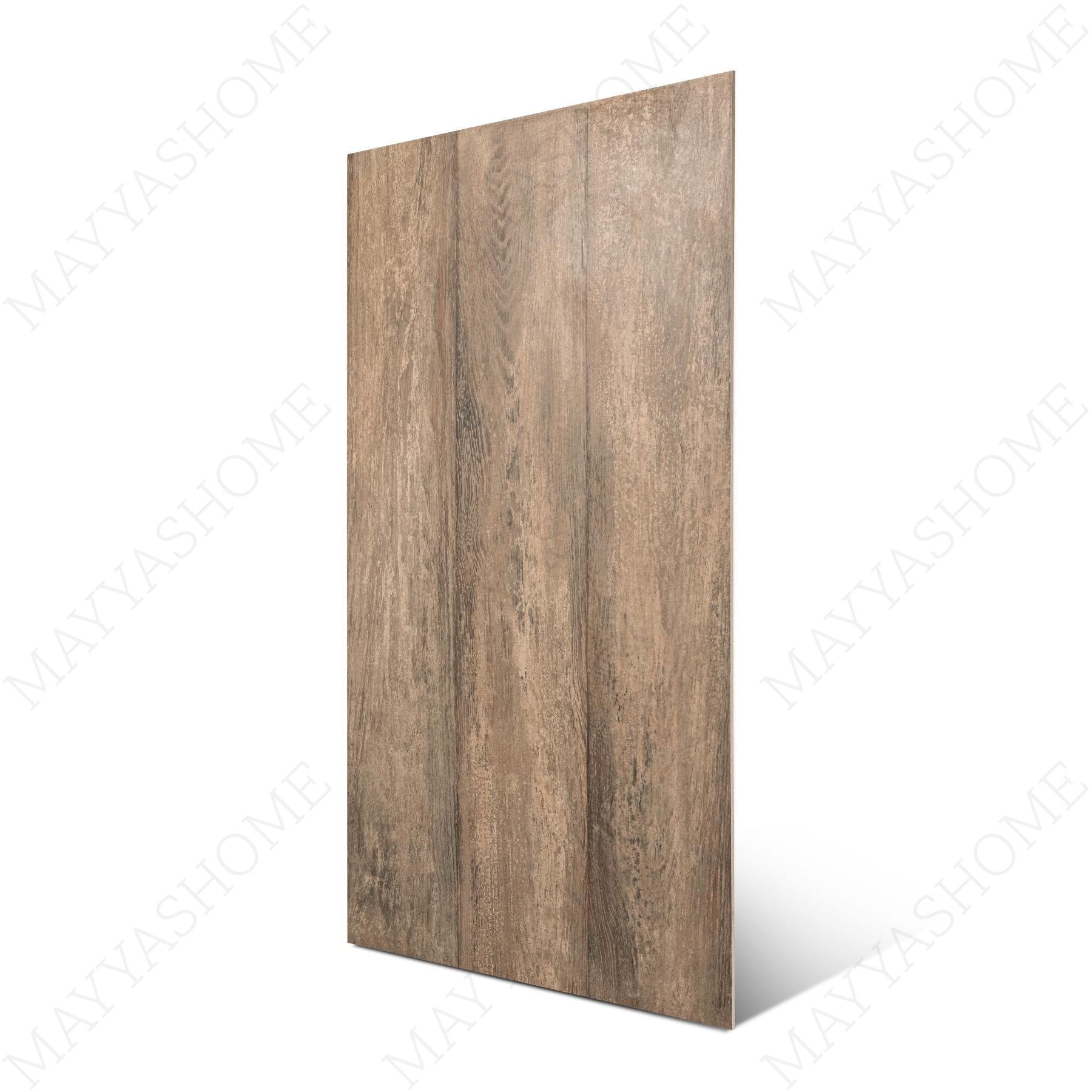 Artwood Brown 60x120cm wood-look porcelain tile with natural brown tones, durable 9mm thickness and modern finish for interiors.