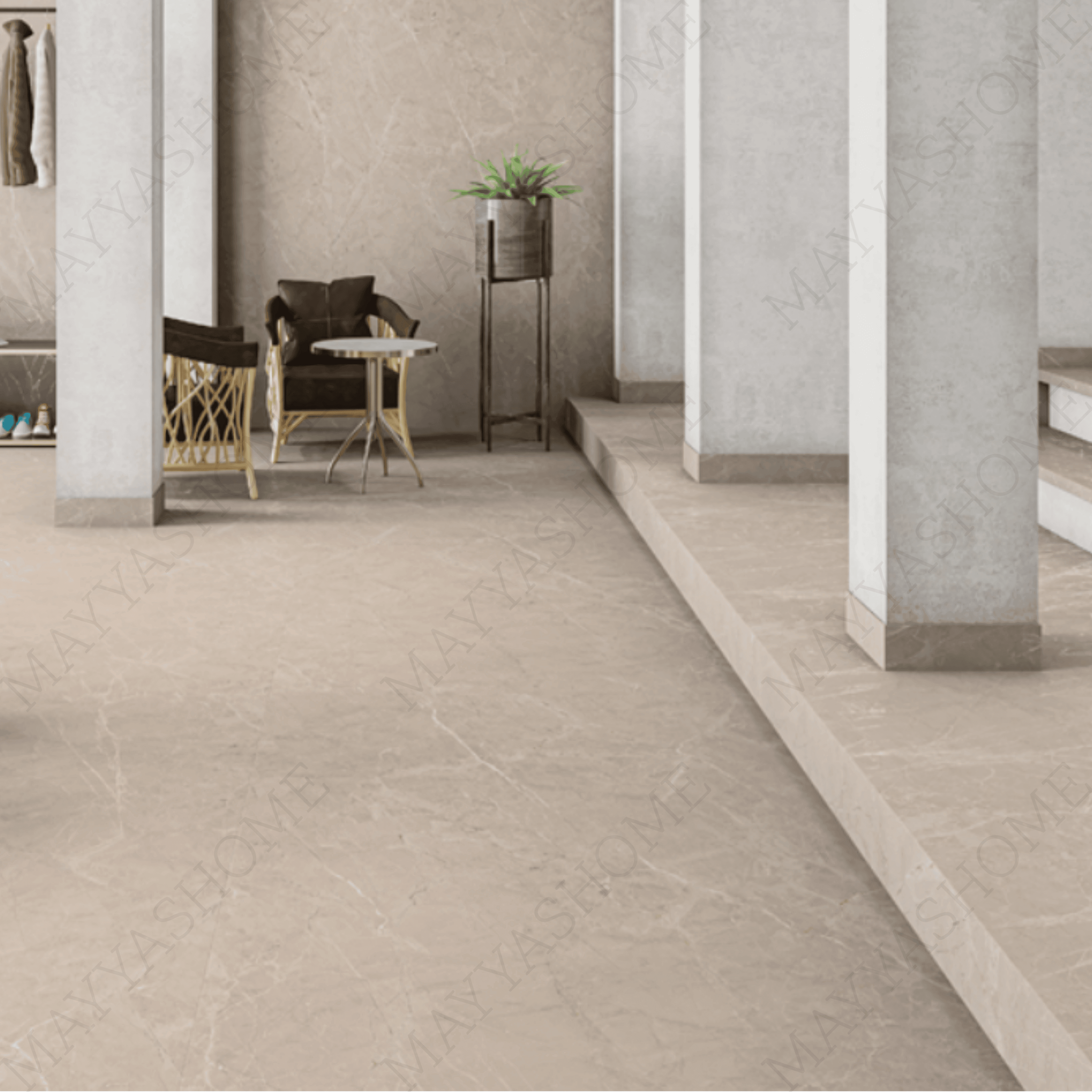Atlanta Beige 120x240cm carving matt porcelain tile with durable 09mm thickness. Natural beige tone, textured matt finish for walls and floors.