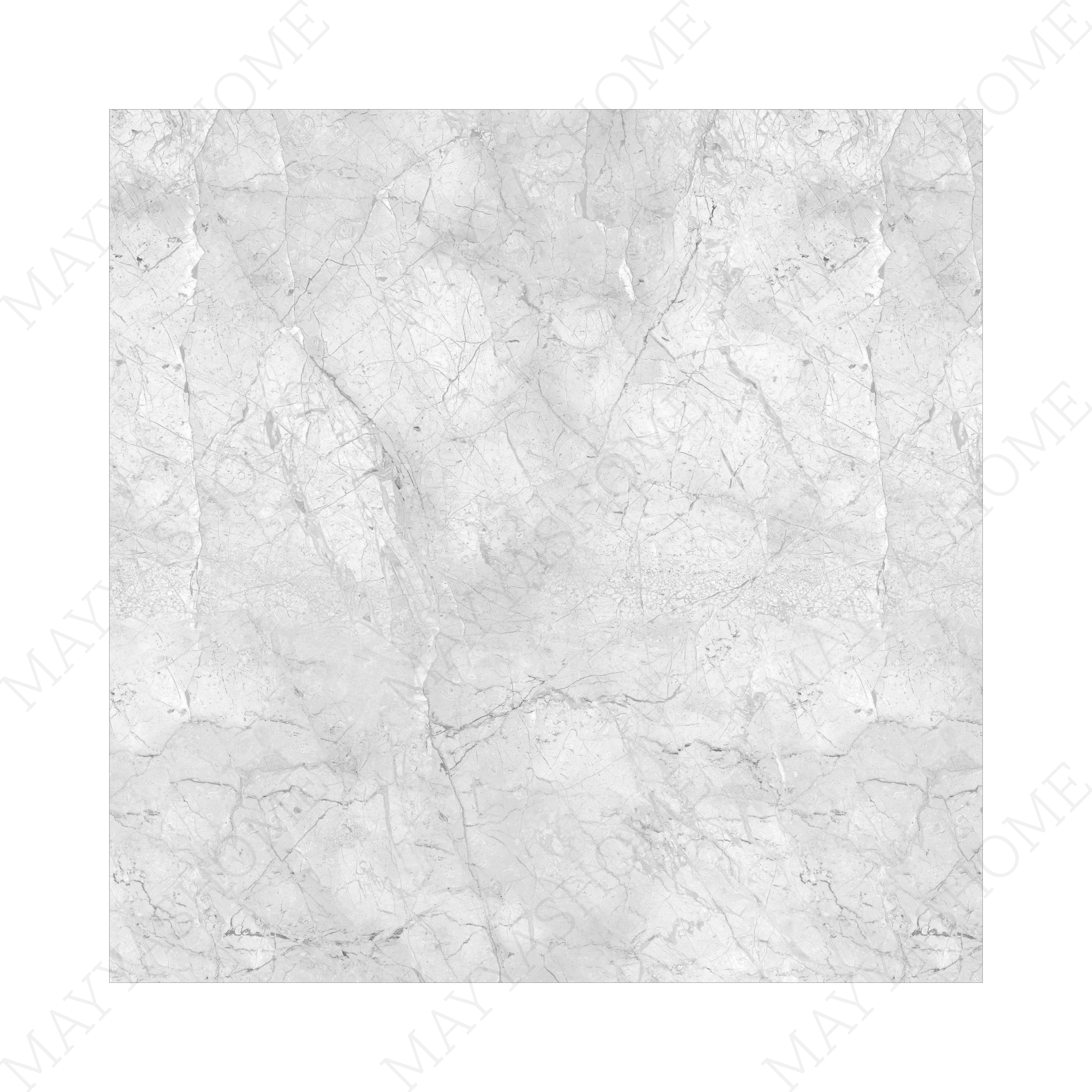 BRECCIA BIANCO – 120x120cm glossy porcelain tile with white Breccia marble design. A large format tile perfect for sleek, modern interiors.