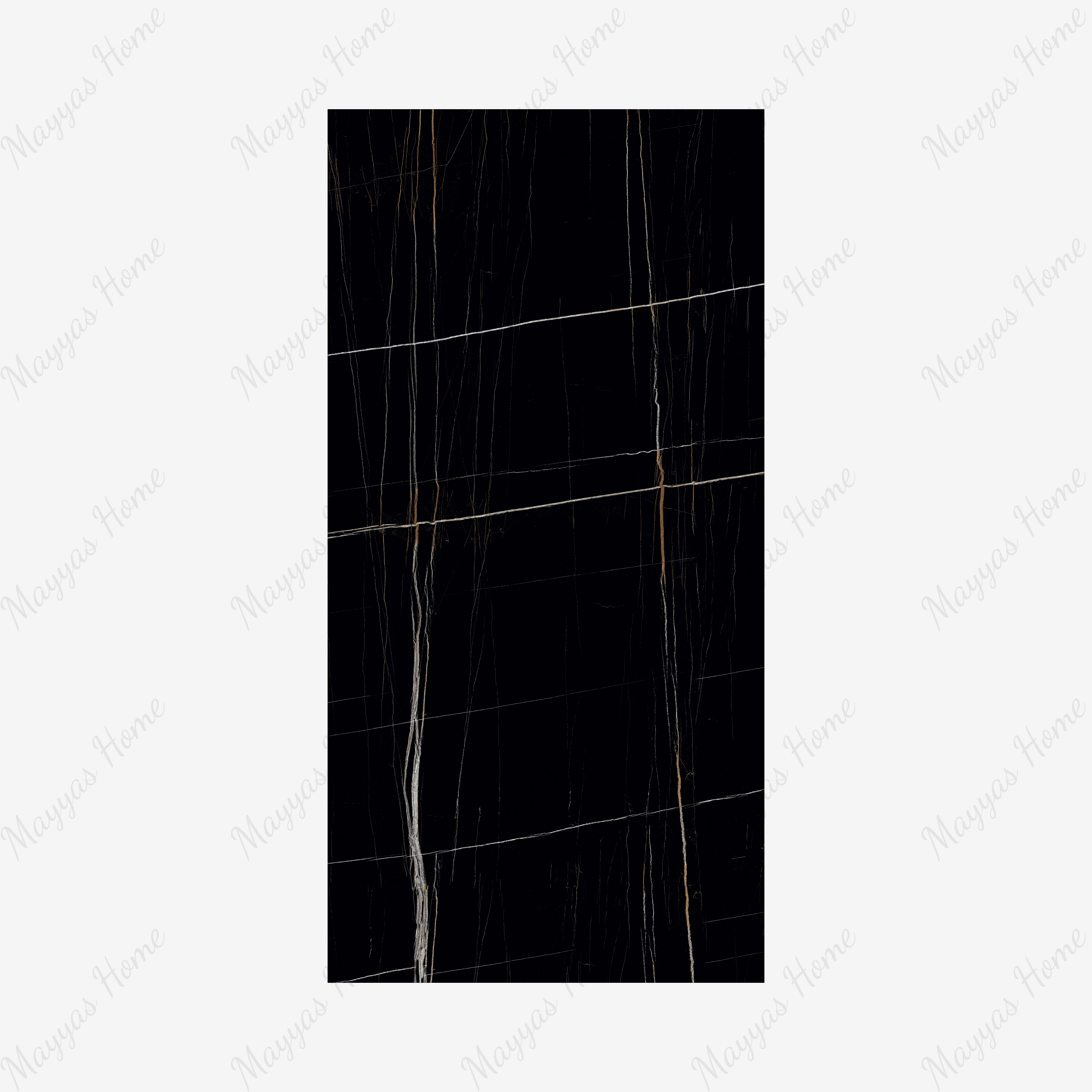 Black Beauty 120x240cm high glossy tile with rich black tones and elegant veining. Perfect for luxury interiors, feature walls, and modern spaces.