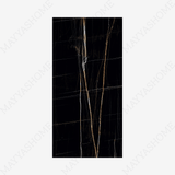 Black Beauty 120x240cm high glossy tile with rich black tones and elegant veining. Perfect for luxury interiors, feature walls, and modern spaces.