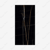 Black Beauty 120x240cm high glossy tile with rich black tones and elegant veining. Perfect for luxury interiors, feature walls, and modern spaces.