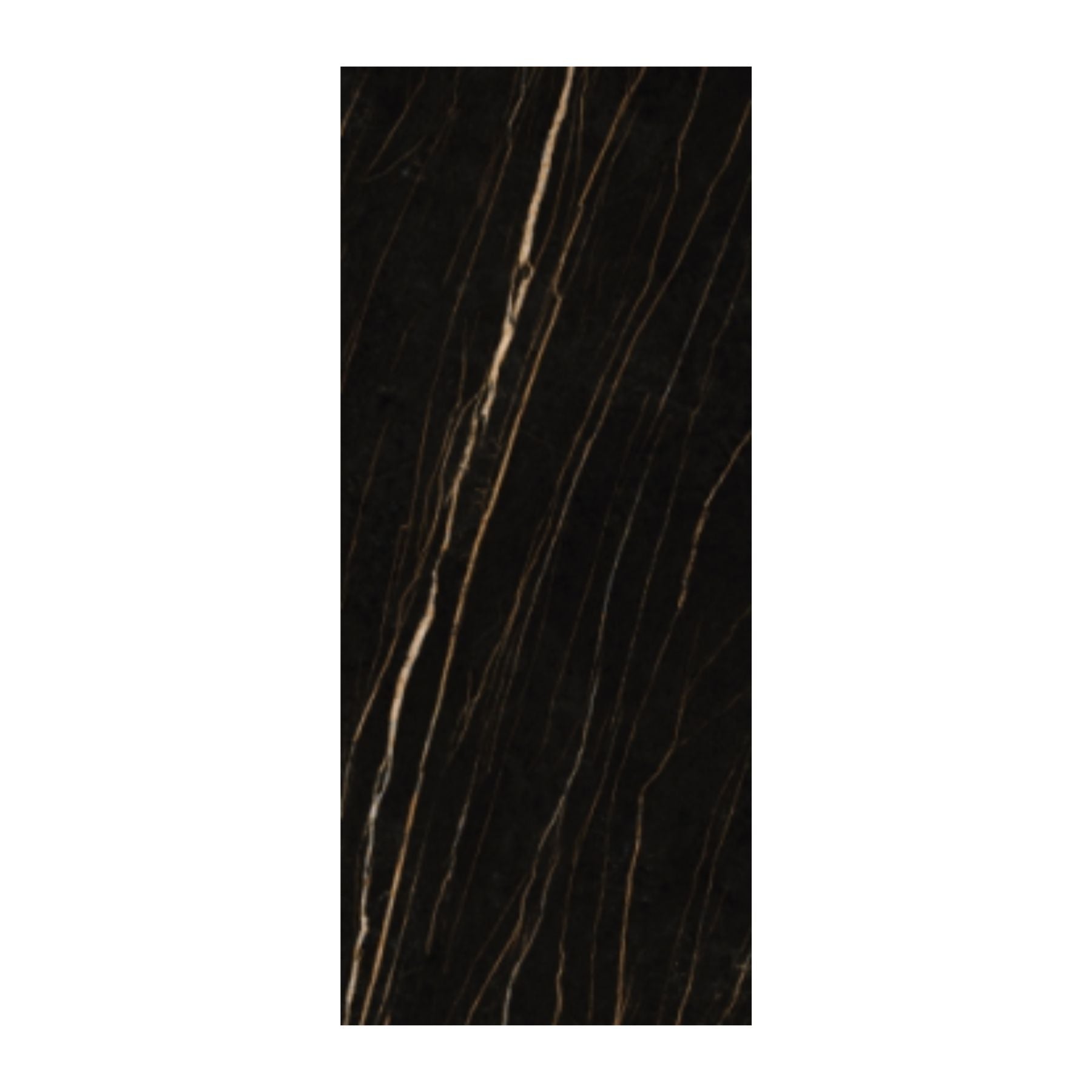 Black Gold matt porcelain slab 120x280cm, 6mm thick, featuring a bold black and gold stone look for premium floors, walls and contemporary interiors.