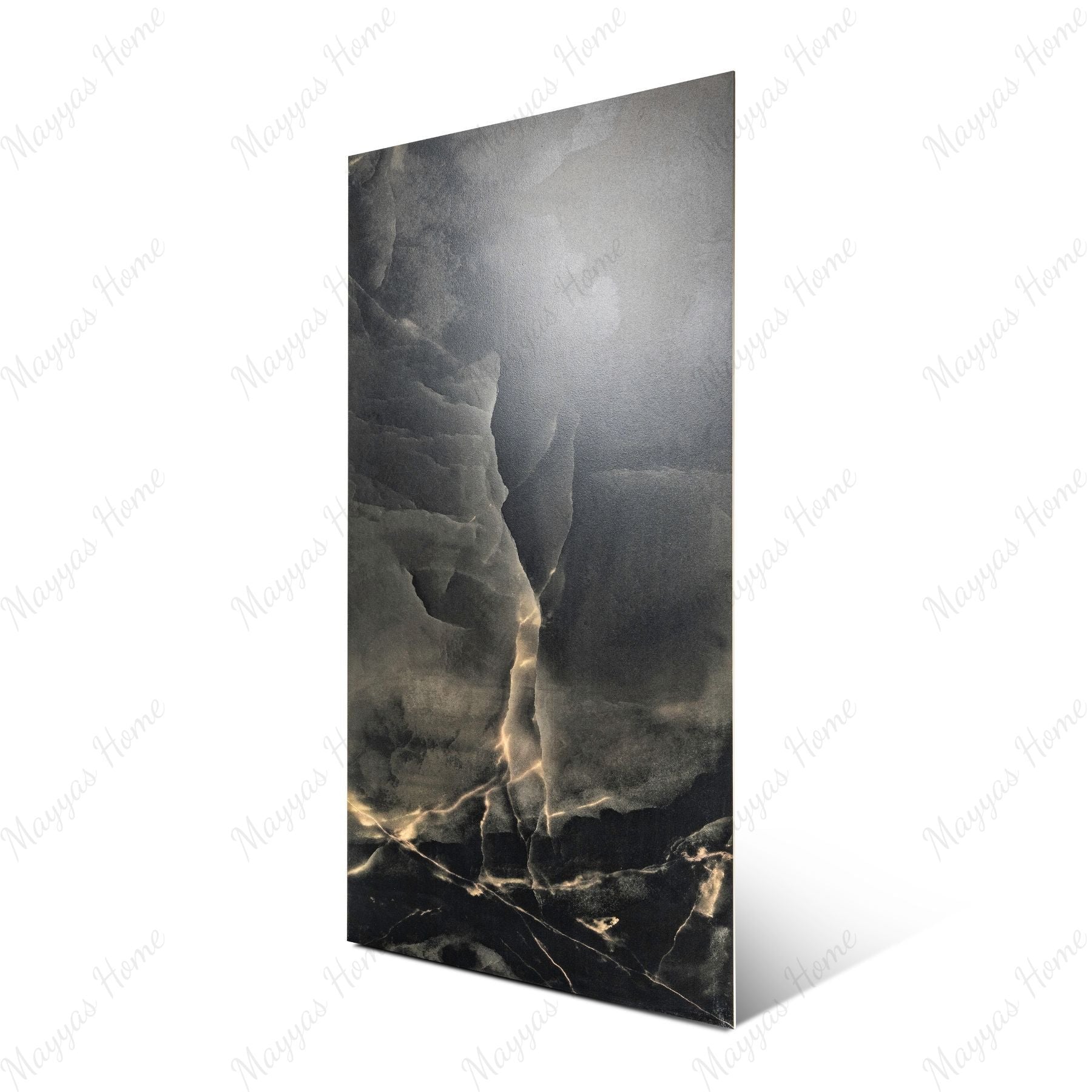 Black Onyx Panther porcelain tile 60x120cm features a bold marble look with deep black tones, premium finish, high durability for floors and walls.