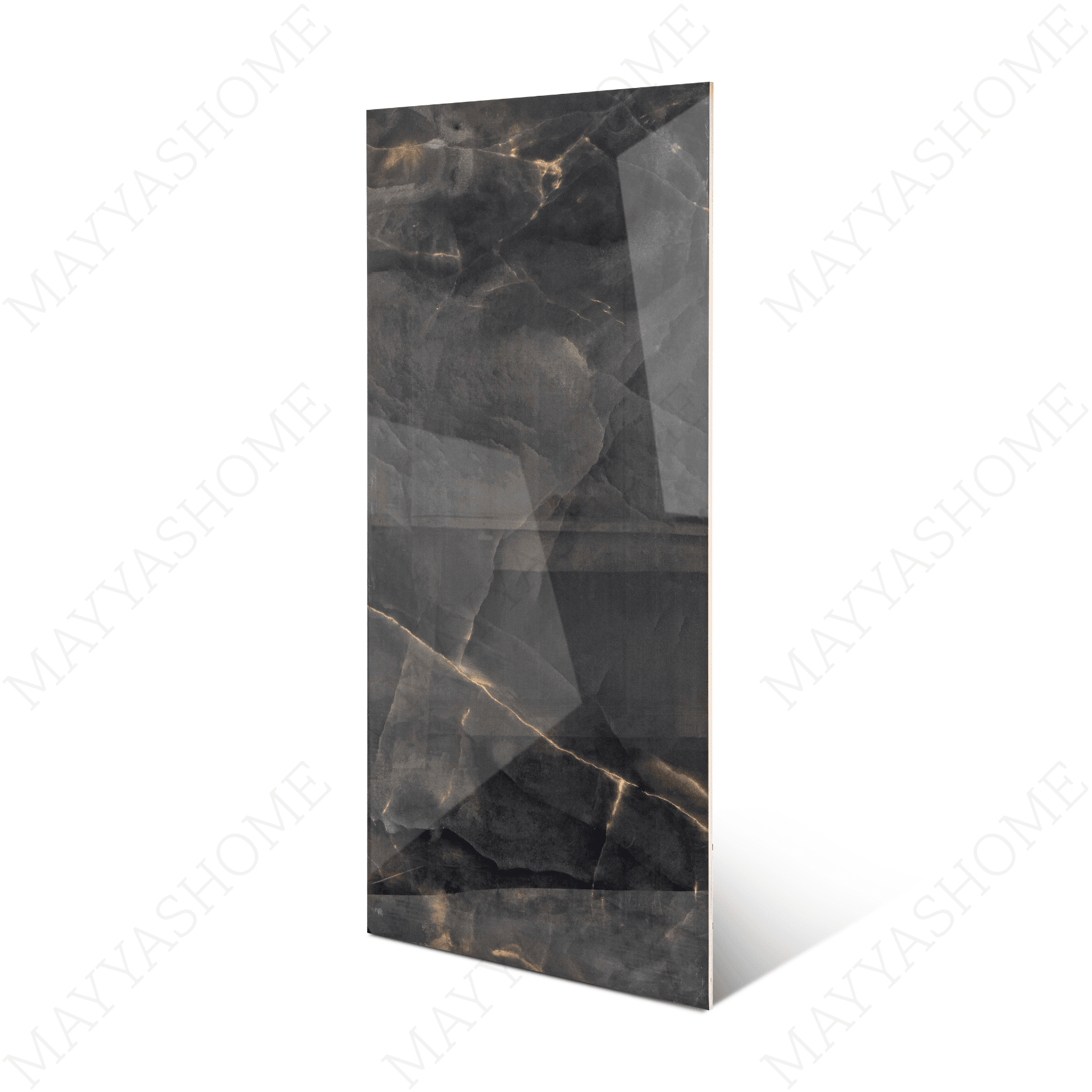 Black Panther Onyx porcelain tile 60x120cm 9mm thickness, bold marble look design, durable porcelain, ideal for luxury floors and walls.