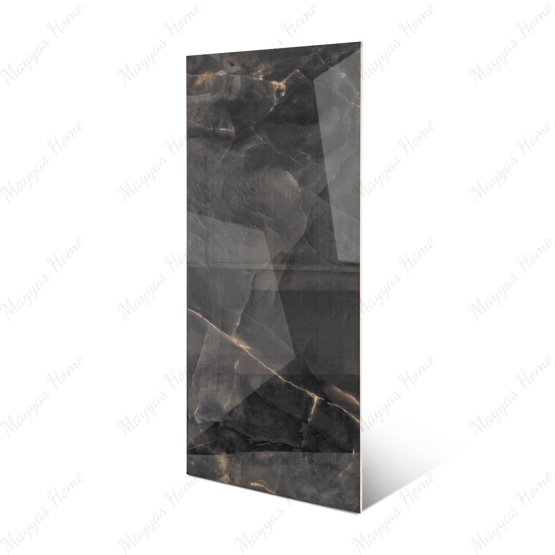 Black Panther Onyx porcelain tile 60x120cm 9mm thickness, bold marble look design, durable porcelain, ideal for luxury floors and walls.