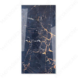 Black Wonder glossy marble effect porcelain tile 60x120cm with 9mm thickness features deep black base and polished luxury finish.