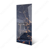 Black Wonder glossy marble effect porcelain tile 60x120cm with 9mm thickness features deep black base and polished luxury finish.