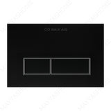Black matte flush plate with water-saving dual control and premium minimalist design for modern bathrooms. Perfect for stylish modular switch installations