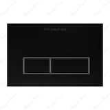 Black matte flush plate with water-saving dual control and premium minimalist design for modern bathrooms. Perfect for stylish modular switch installations