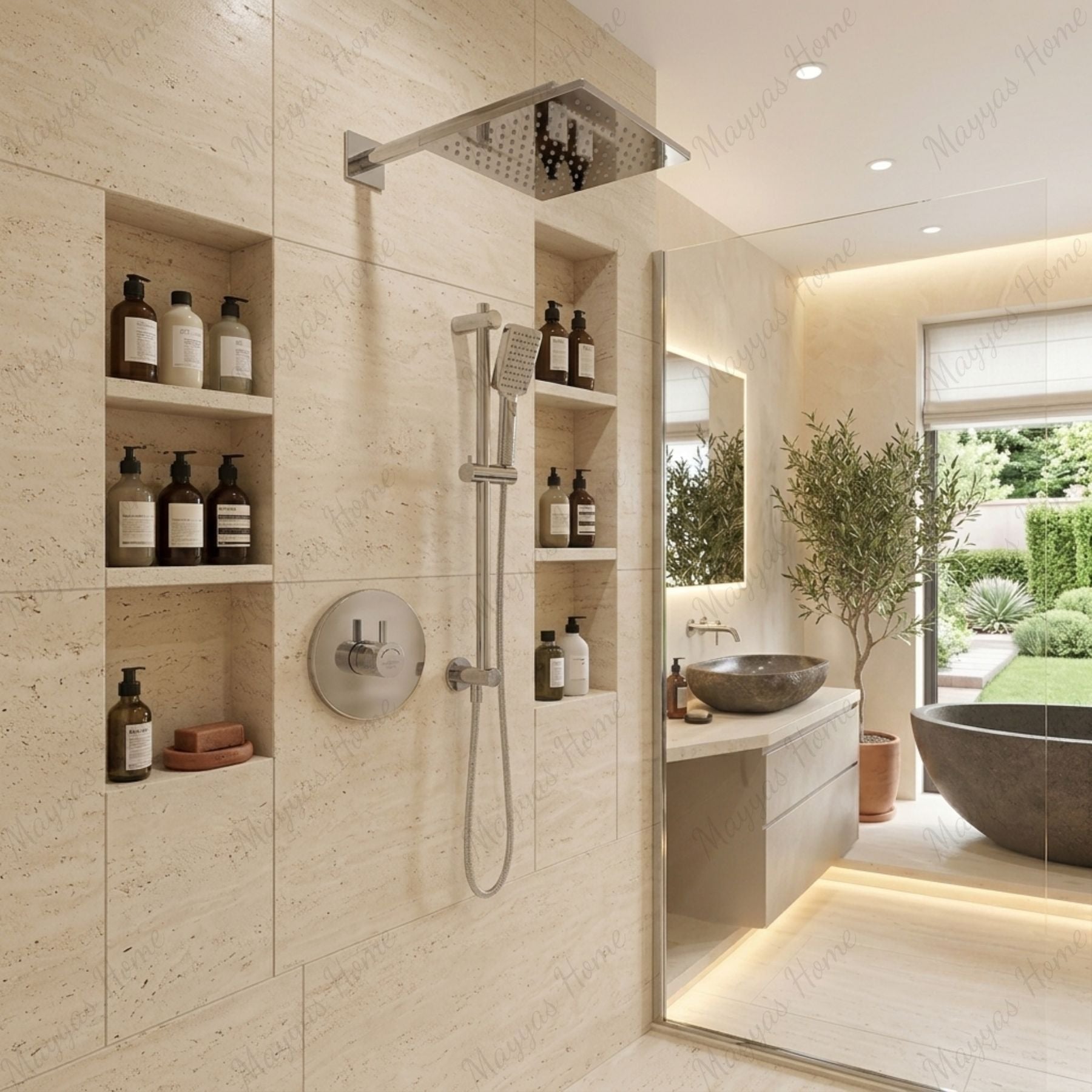 Built-in timed shower tap with 15–25 second push-button control, installation box and anti-vandal protection for UAE commercial and public shower facilities.