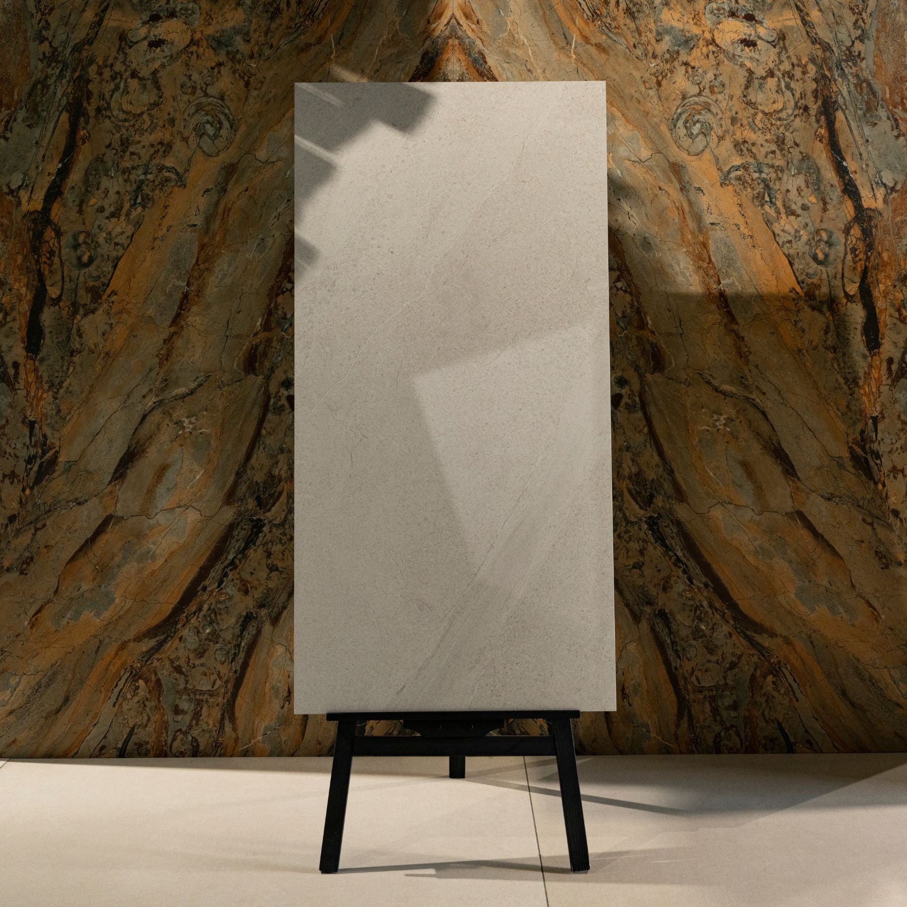 Burlington White matt marble effect porcelain tile 60x120cm with 9mm thickness features clean white tones, soft veining and elegant smooth finish.