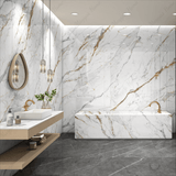 CALACATTA BRONZO 120x278cm 09mm – End-Match Glossy Porcelain Tile