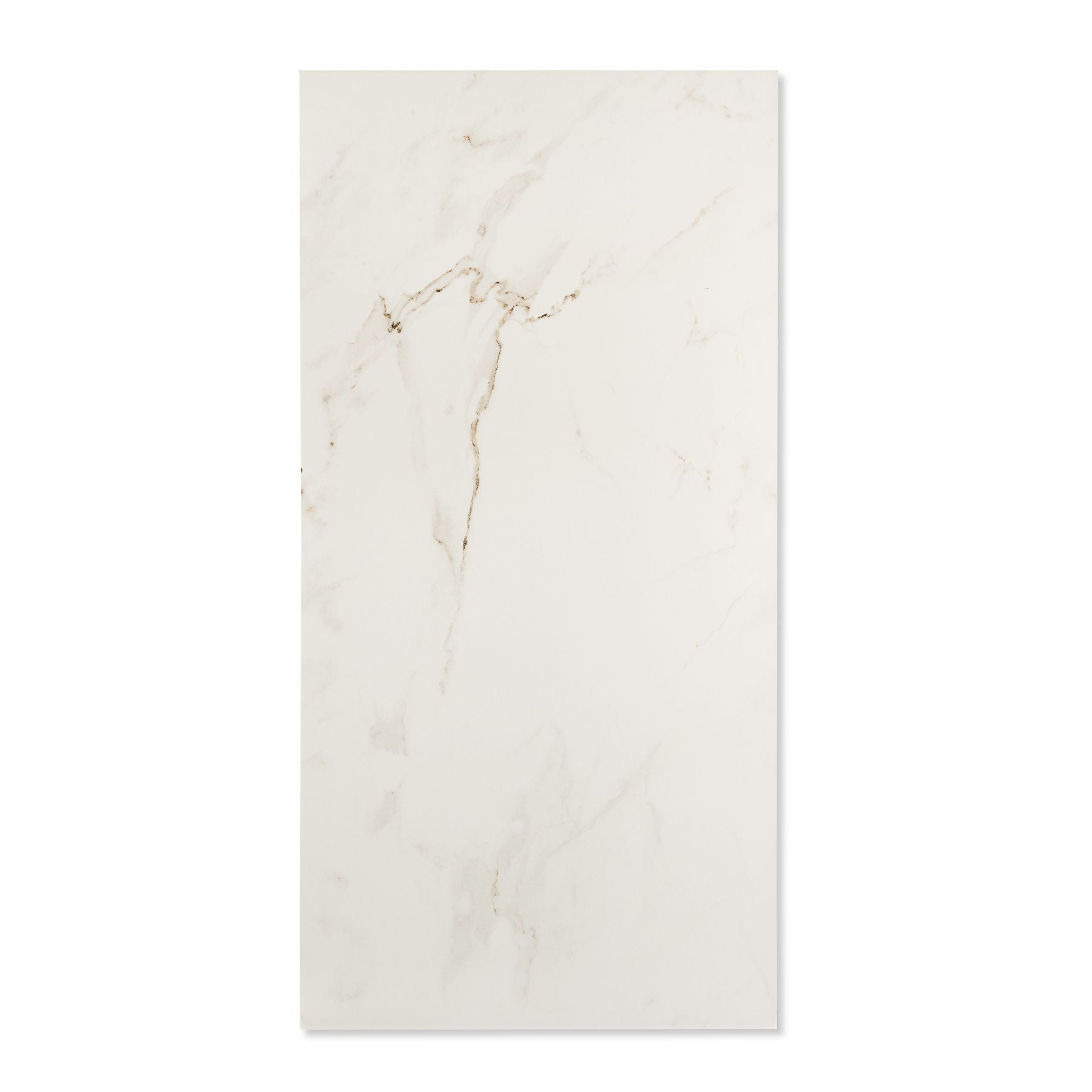 Calcatta porcelain tile in 60x120cm size featuring elegant white marble texture with soft grey veining and durable 9mm thickness for floors and walls.