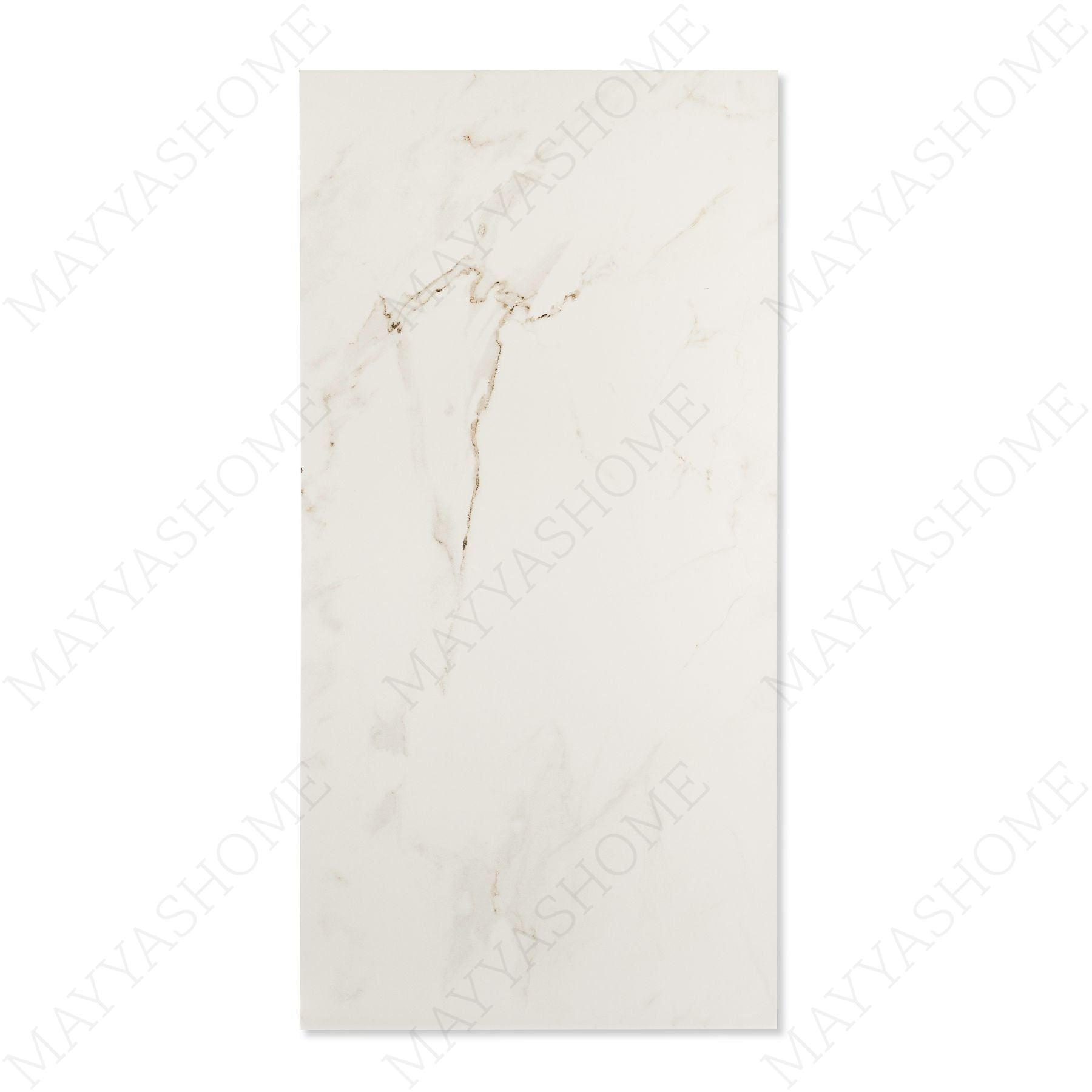 Calcatta porcelain tile in 60x120cm size featuring elegant white marble texture with soft grey veining and durable 9mm thickness for floors and walls.