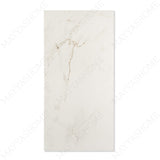 Calcatta porcelain tile in 60x120cm size featuring elegant white marble texture with soft grey veining and durable 9mm thickness for floors and walls.
