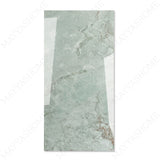 Calci Green glossy marble effect porcelain tile 60x120cm with 9mm thickness features rich green tones and a refined polished finish.
