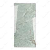 Calci Green glossy marble effect porcelain tile 60x120cm with 9mm thickness features rich green tones and a refined polished finish.