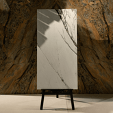 Calcutta Emerald porcelain tile 60x120cm 9mm thickness, white marble look with green veining, durable porcelain tile for luxury floors and walls.