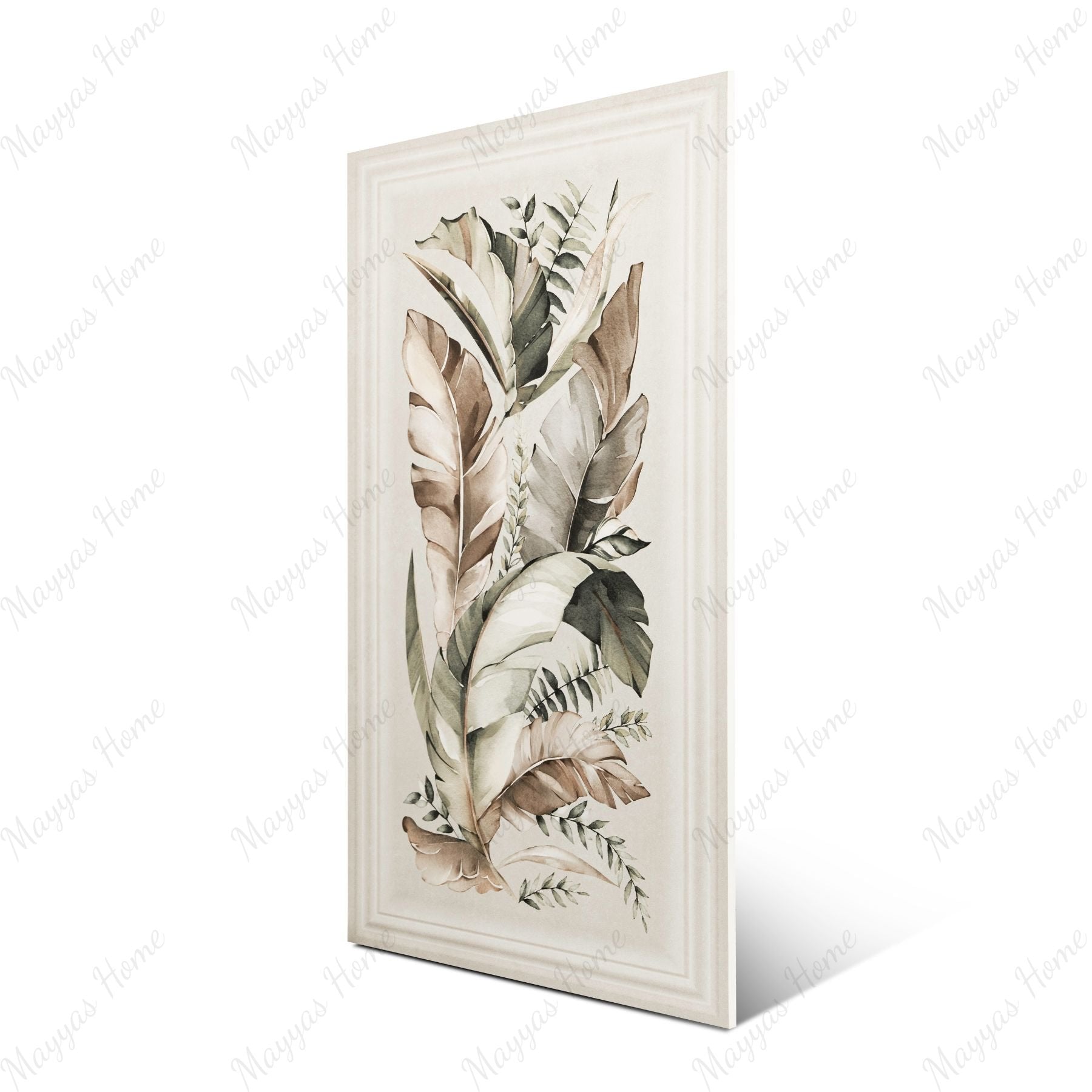 Canyon Dawn Frame Floral matt stone effect porcelain tile 60x120cm with 9mm thickness features warm tones and elegant floral detailing.